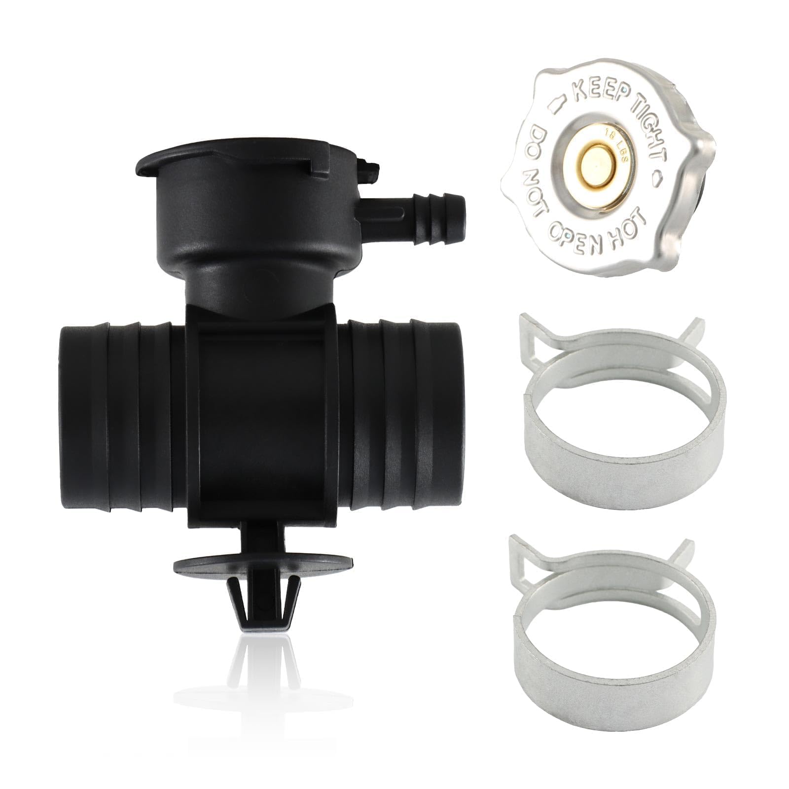 Kpalag Radiator Coolant Filler Neck (With Radiator Fill Cap)Compatible With Chrysler 200 Sebring Caliber Dodge Avenger/Durango Dakota/Jeep Compass Patriot Replace#:52028810Al 52029195Ak 55116901Aa