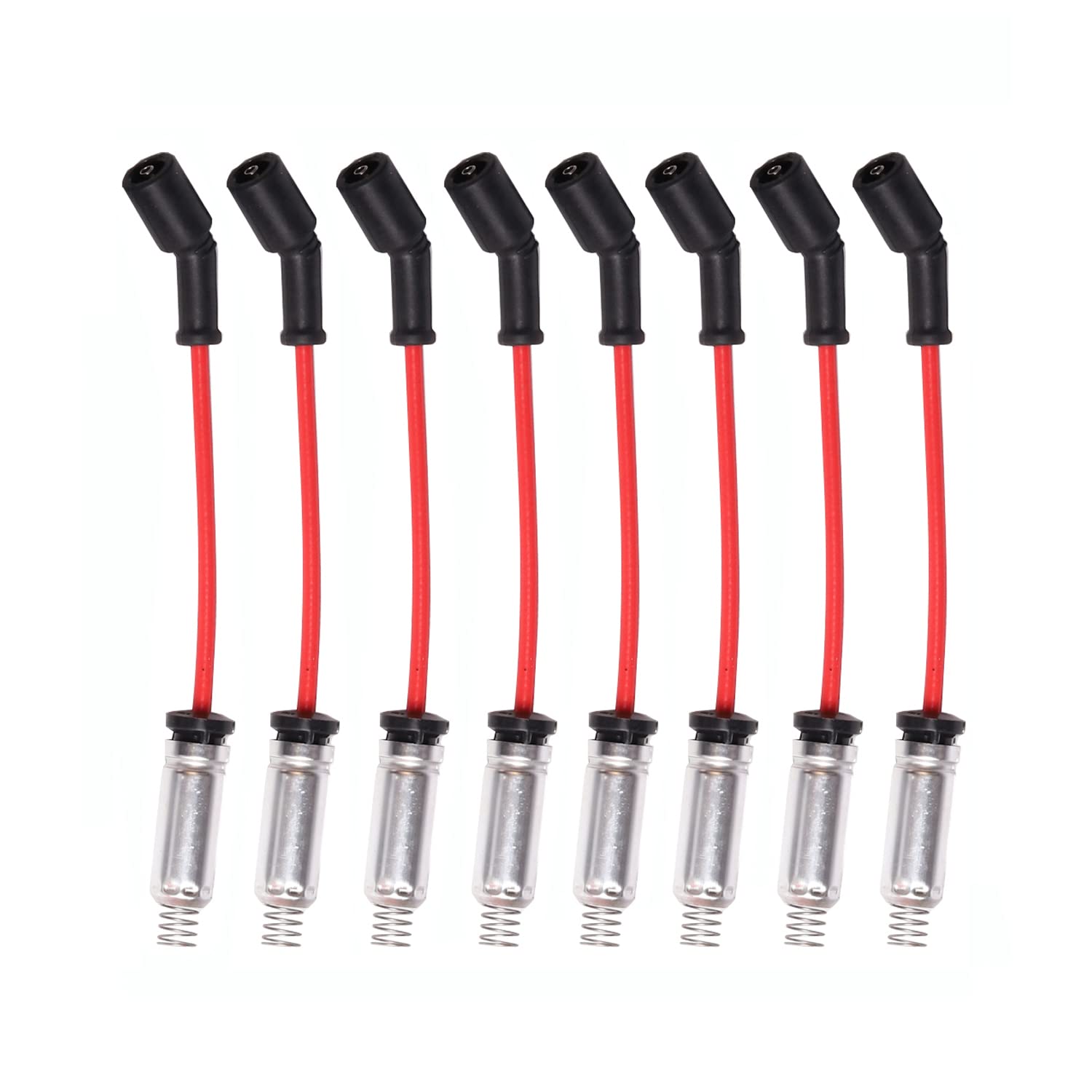 Ena Red Spark Plug Ignition Wire Set Compatible With Chevy Gmc Silverado Tahoe Suburban V8 Ls Ls2 Ls3 Ls4 Ls7 Truck Wires Replacement For 88862397 748Uu 748Hh 748Ee 12192133 9748Uu 9748Hh 48322R