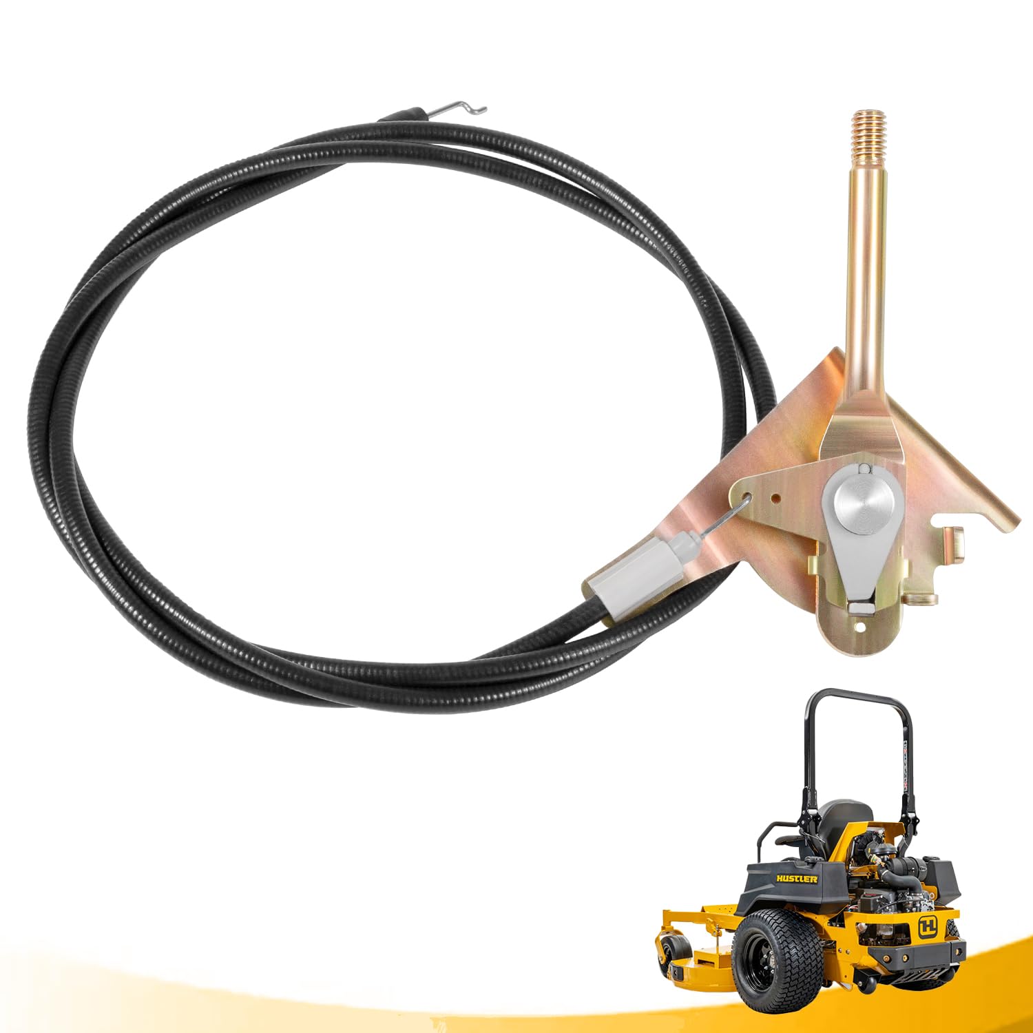 Zymurgoes 603409 Throttle Control Cable 60” Fits For Hustler Zero-Turn Mowers Compatible With Super Z, Super Z Hd, Rd Super Z Hd, Super Z Ex, X-One And Super 104