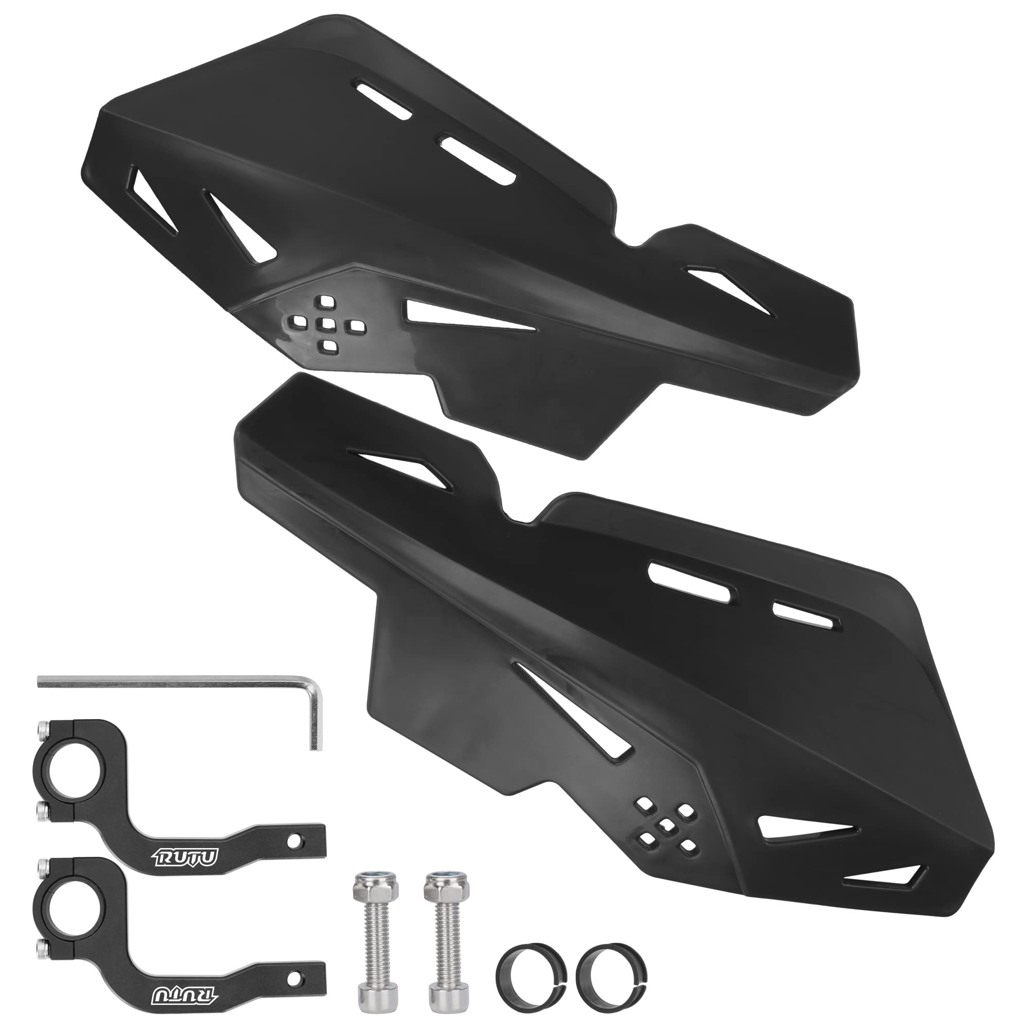 Watoday Atv Handguards, 7/8' 22Mm Dirt Bike Handguards For Sur Ron Atv Pit Bike Off Road Motocross Enduro Mx Motocycle Electric Bike Quad Cr Crf Klx Kx Ltr Trx Sx Sxf Exc Xcw Cooter,Hawk 250 - Black