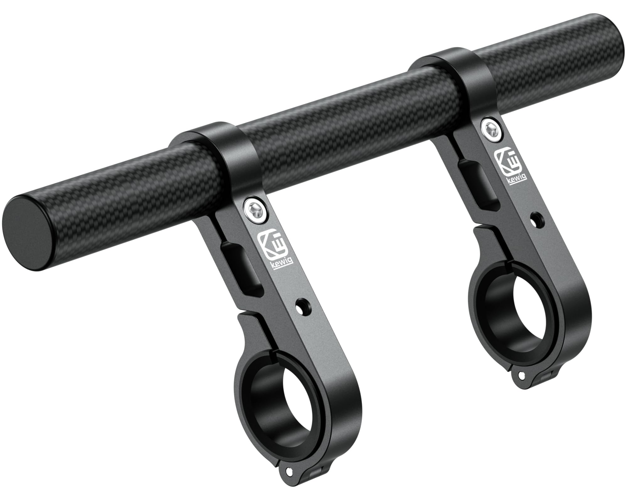 Brcovan Carbon Fiber Handlebar Extender Extensions With Aluminum Alloy Clamp Mounting Base Fit On 0.875'' / 1'' / 1.125'' / 1.26'' Handlebars Cross Bars For Bike Bicycle Motorcycle Scooter