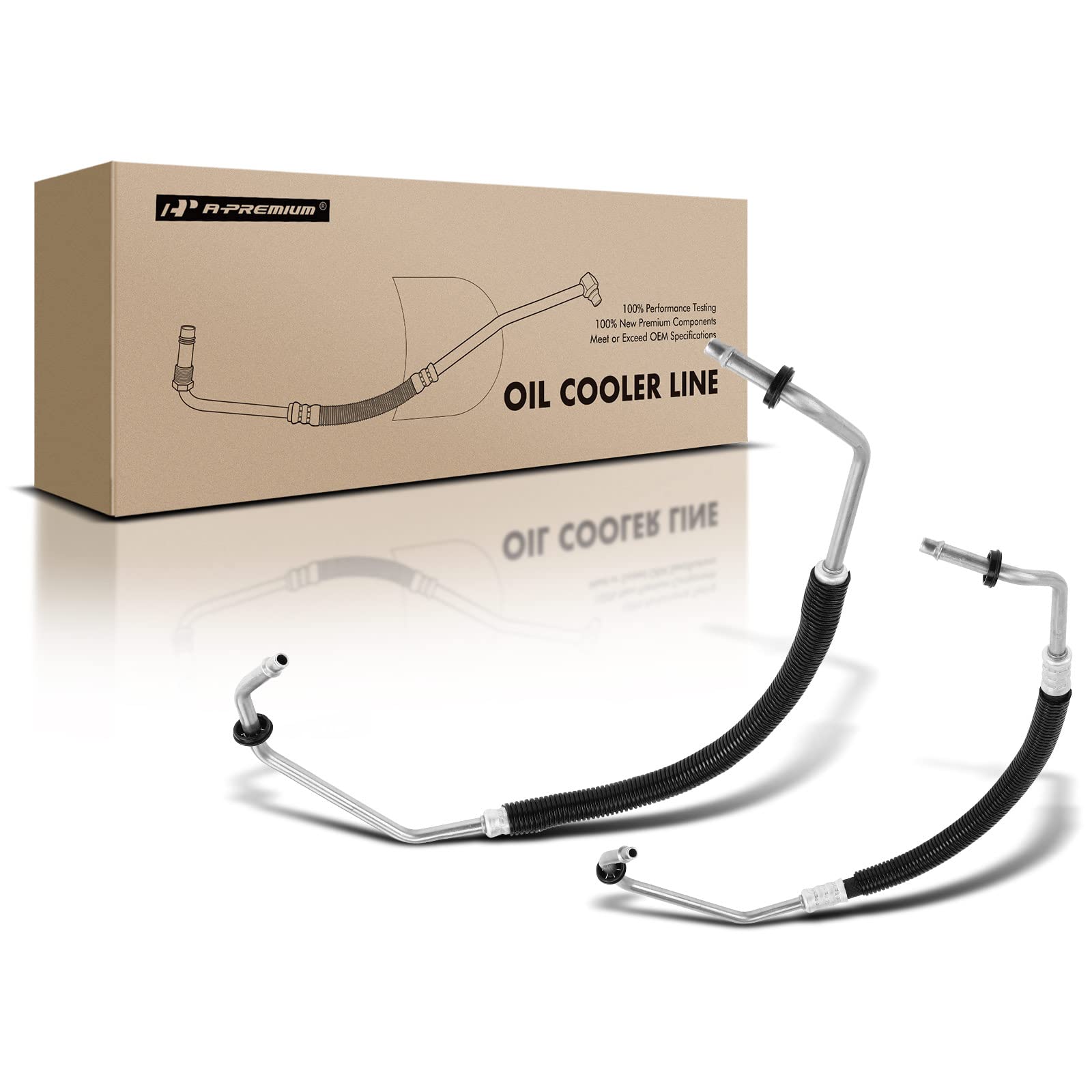 A-Premium Automatic Transmission Oil Cooler Line Hose Assembly Compatible With Dodge Grand Caravan 2008-2019 & Chrysler Town & Country 2008-2016 & Ram C/V 2012-2015, 3.6L 3.8L 4.0L