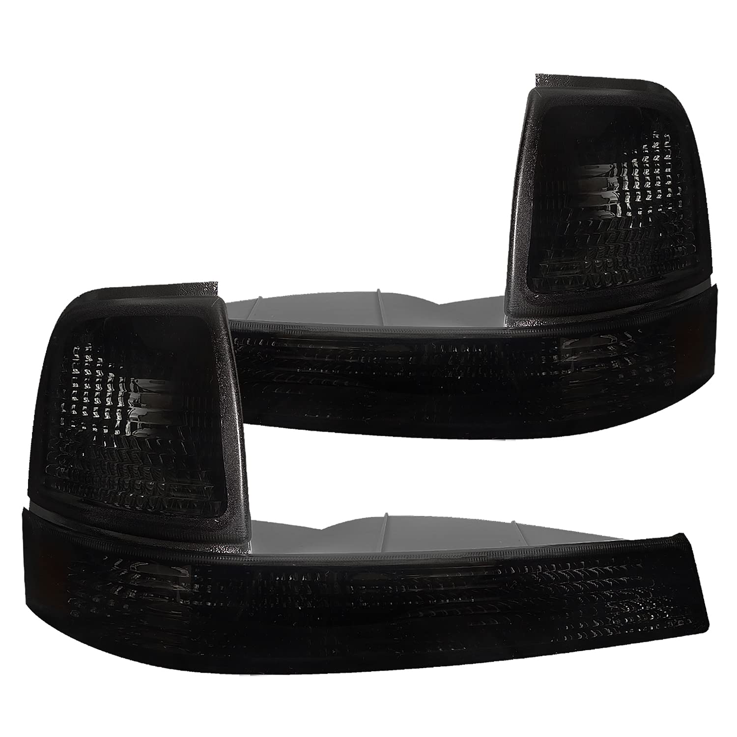 Spec-D Tuning Smoke Lens Bumper Corner Lights Compatible With 1998-2000 Ford Ranger L+R Pair Assembly