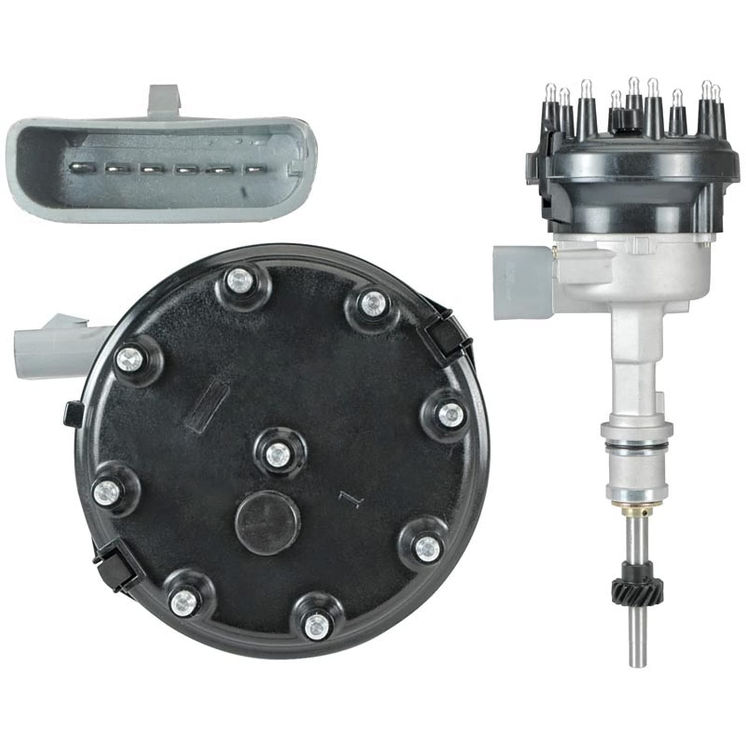 New Distributor Compatible With 1985-93 Compatible With Bronco Country Squire Thunderbird, Lincoln Continental Mark Vii, Mercury Capri Cougar 5.0 302, Replaces E5Te 12127-Aa