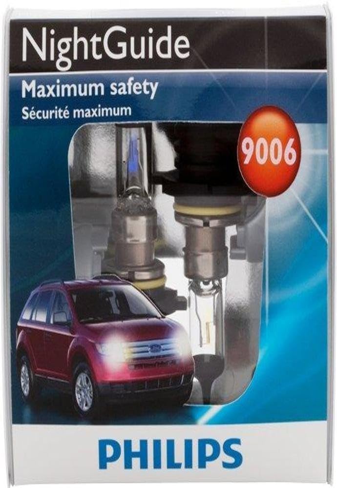 Philips 9006 Nightguide Headlight Bulbs (Low-Beam), Pack Of 2