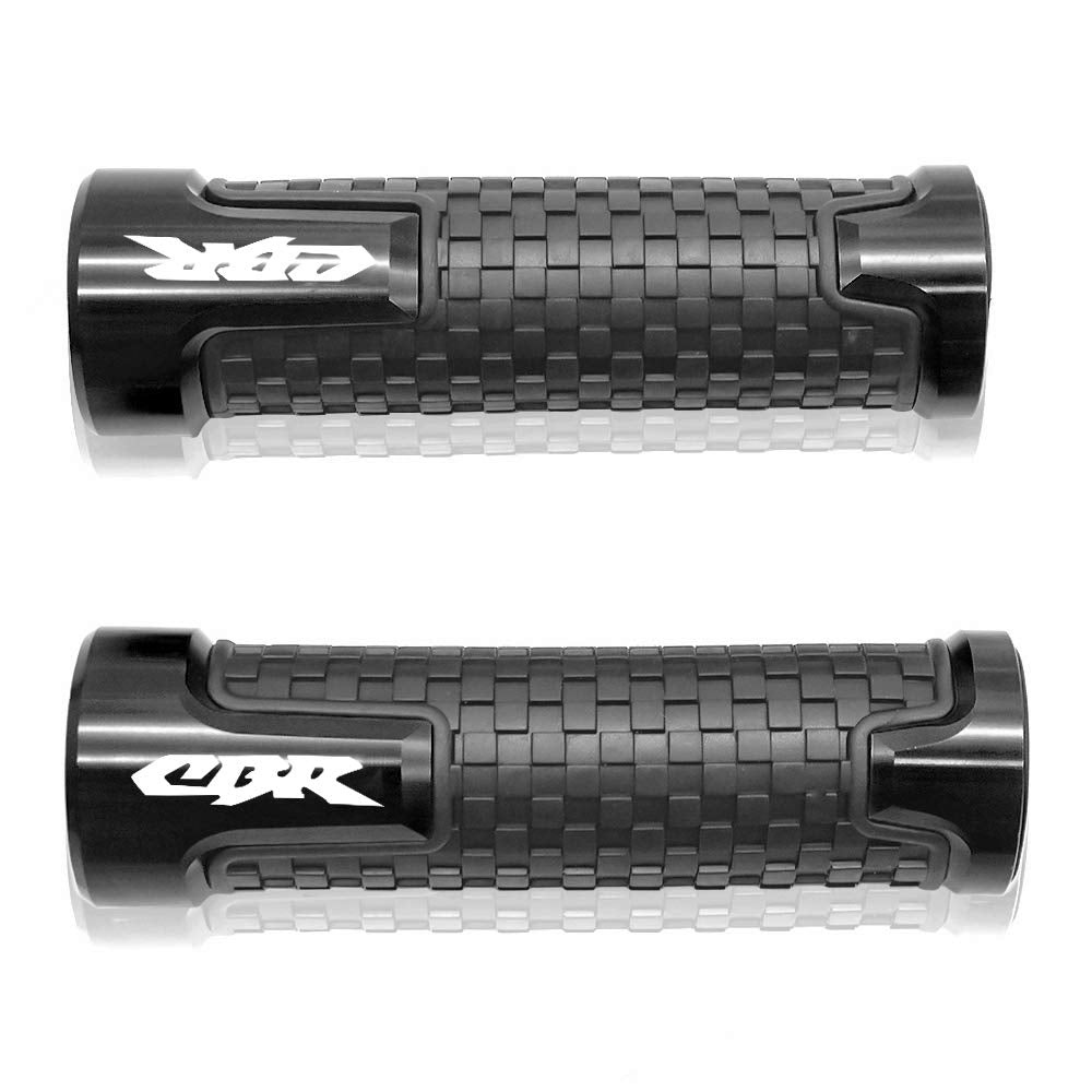 7/8' 22Mm Motorcycle Handlebar Grip, Fit With Honda Cbr60F Cbr125R Cbr150R Cbr250R Cbr400 Nc23 Nc29 Cbr600 F2 F3 F4 F4I Cbr600Rr Cbr900Rr Cbr954Rr Cbr1000Rr (Black)