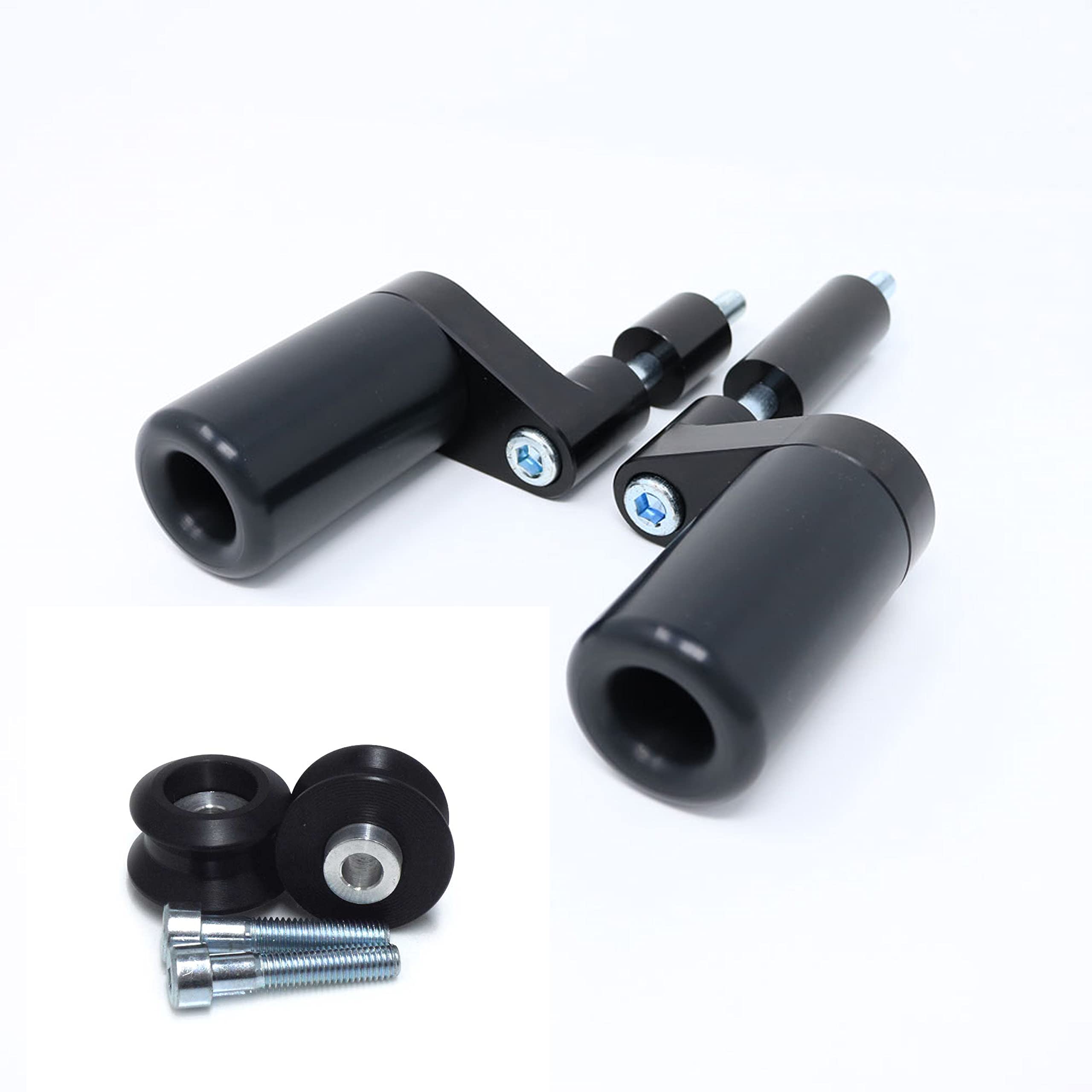 Shogun Usa Made Sliders & Spools Kaw Ninja 400 Z400 Z 400 2018 2019 2020 2021 2022 2023 2024 No Cut Black Frame Sliders With Swingarm Spools Fits Abs & Non Abs Models - 750-4159 & 701-0779