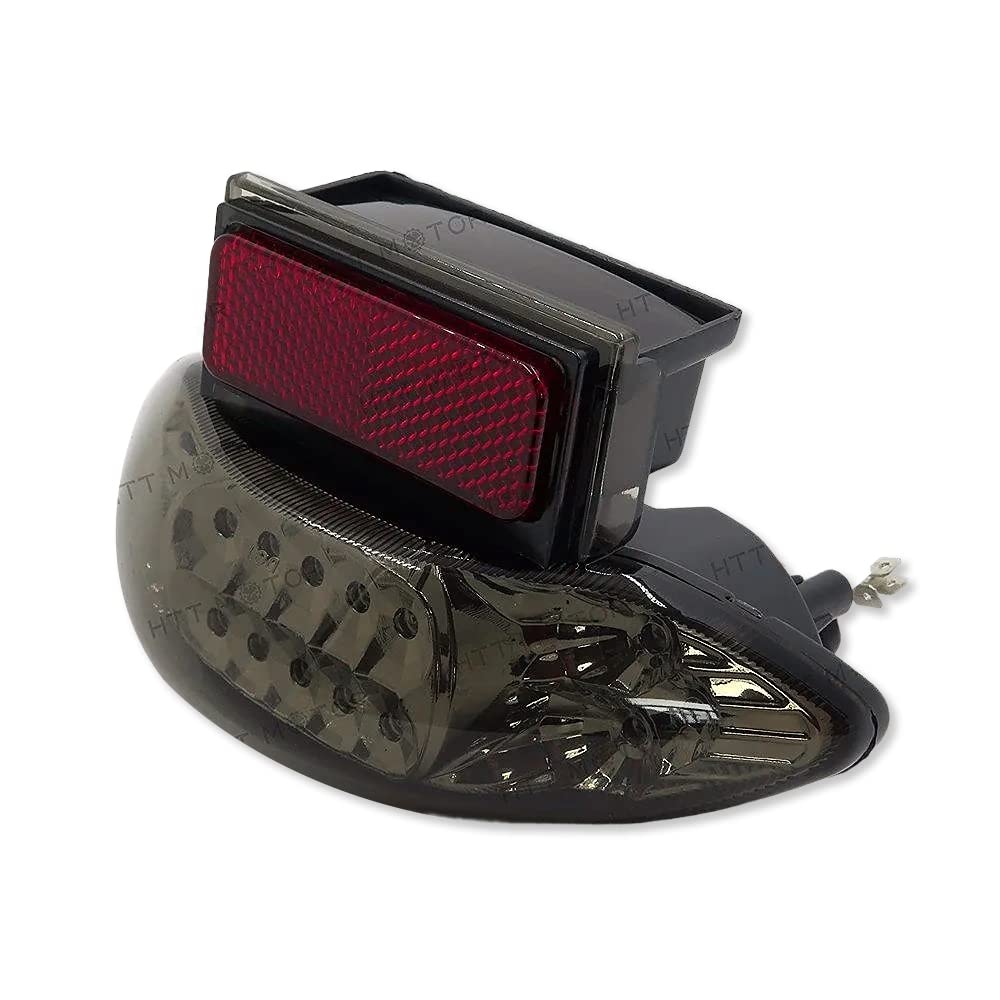 Httmt Mt031A- Custom Smoke Lens Led Brake Tail Light W/Integrated Turn Signals Indicators Compatible With 1999-2007 Suzuki Hayabusa Gsxr1300 2003-2006 Katana 600/750 2003-2006 Gsx-F 600/700