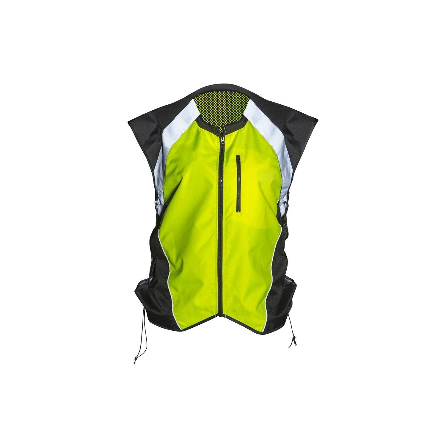 Badass Moto High Vis Vest Reflective Motorcycle Vest. Yellow. Size X-Large - Can Be Worn Over Large - Xl Jackets. Adjustable Sides, Zipper Front & Pocket. Bikers, Atv, Hunting, Cycling, Military