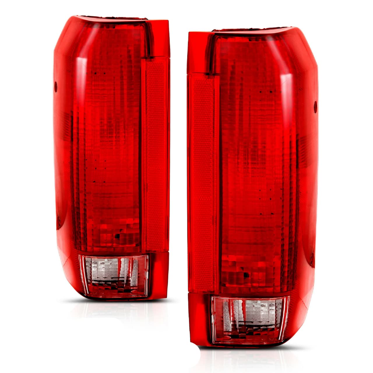 Epic Lighting Aftermarket Replacement Rear Brake Tail Lights Assembly For Ford 90-96 F-150 (10/89) 90-97 F-250 F-350 Styleside Bronco [ Fo2800106 E9Tz13405C Fo2801105 E9Tz13404C ] Pair