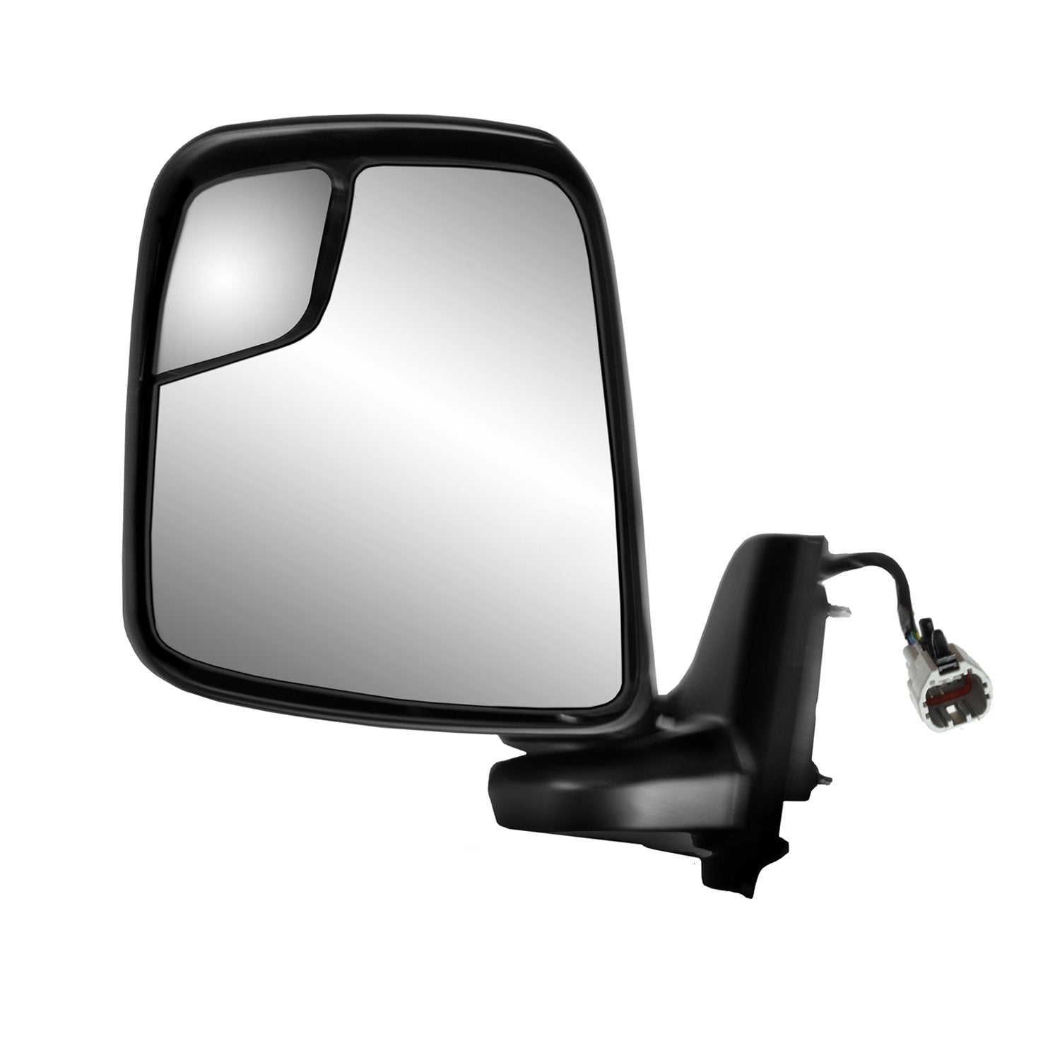 Fit System Driver Side Mirror For Nissan Nv 200, Black, Spot Mirror, Swing Away, Heated Power