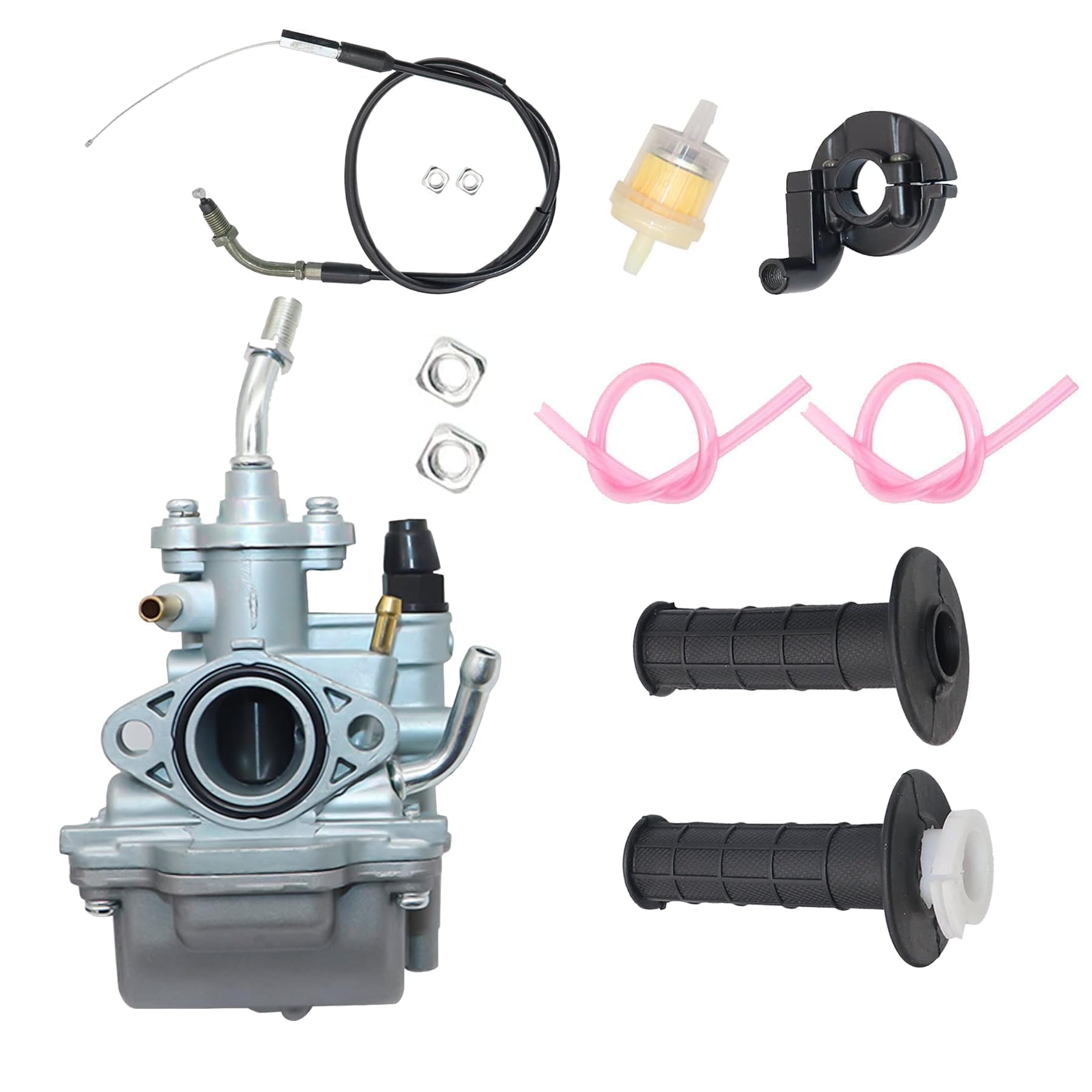 Xqsmwf Ttr90 Carburetor With Handle Grip Throttle Cable Compatible With Yamaha Ttr90 2000-2003 Ttr90E 2003-2005 Replace 5Hn-14101-00-00 5Hn-14101-10-00 5Hn141010000 With Air Filter & Valve Petcock