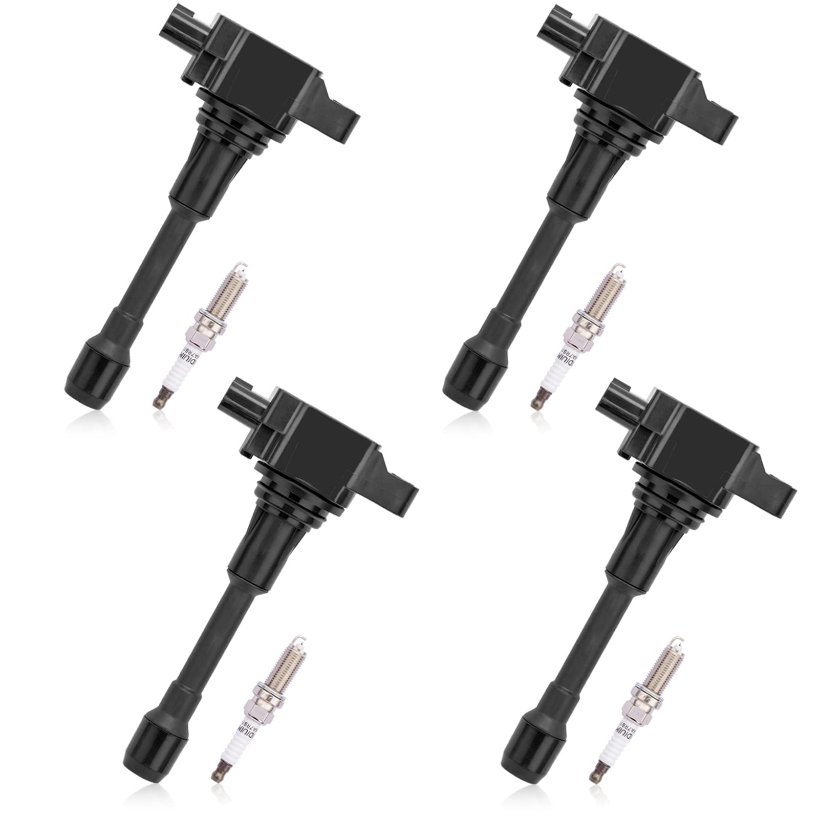 Aulink Ignition Coil Pack & 9029 Spark Plug Set Of 4 Uf549 5C1753 C1696 L4 1.6L 1.8L 2.5L Compatible With 2007-2019 Nissan Altima Cube Rogue Sentra Versa Nv200 Pathfinder Infiniti Fx50 M56 Qx60 Qx70