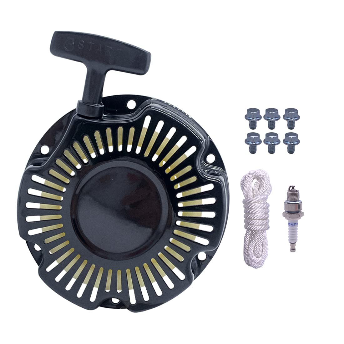 Pull Start Recoil Starter For Coleman Ck100-S Ct100U Cc100X Mini Bike Sk100 Go-Kart 97Cc 2.8 Hp Mm-B80 Mini Bike With Spark Plug