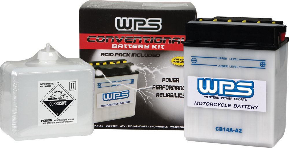 Wps Conventional 6V Standard Battery With Acid Pack 6N4C-1B