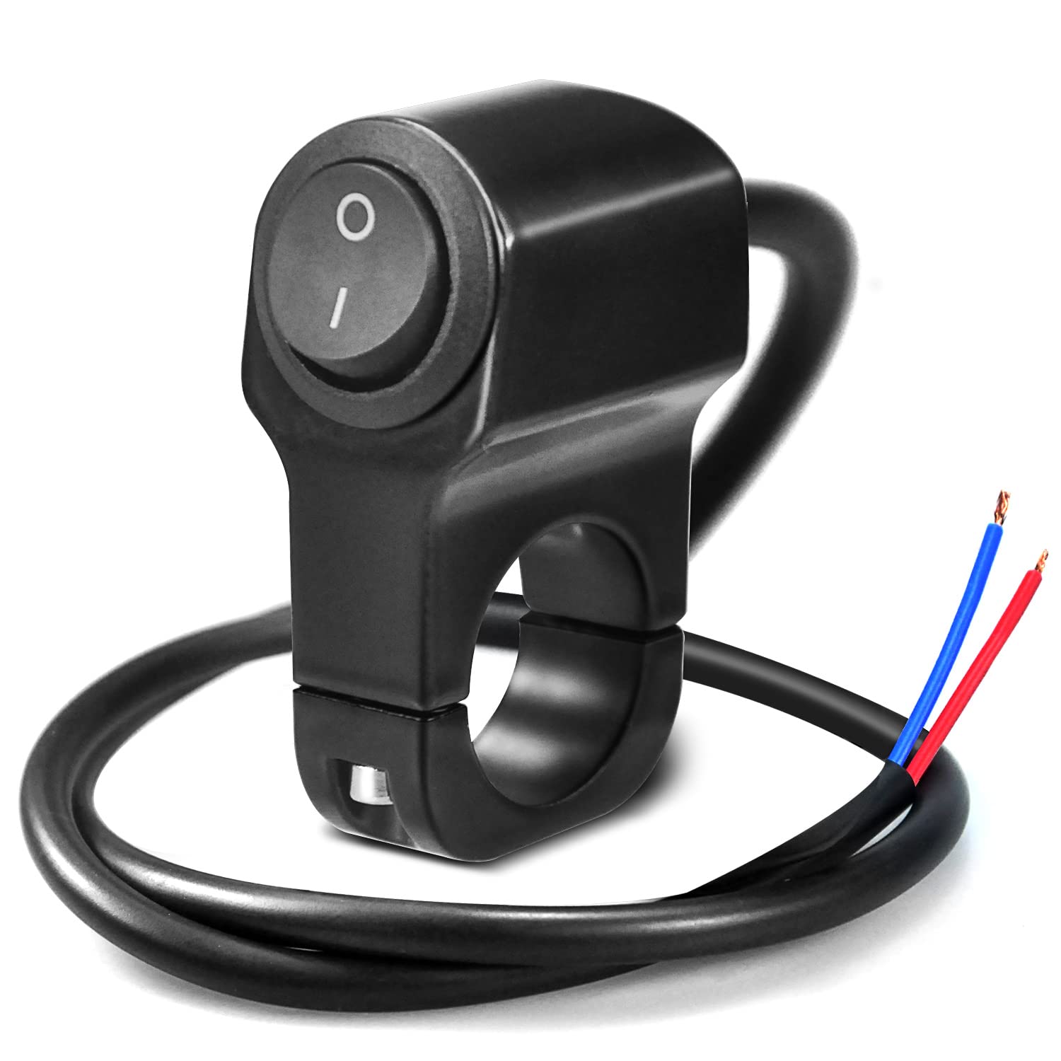 Holato 7/8'' Handlebar On Off Toggle Switch For 12V Atv Motorcycle Dirt Bike Motorized Bicycle Mini Bike Scooters Ebike Led Headlight Running Light Electrical System Aluminum Alloy Waterproof 1 Pcs