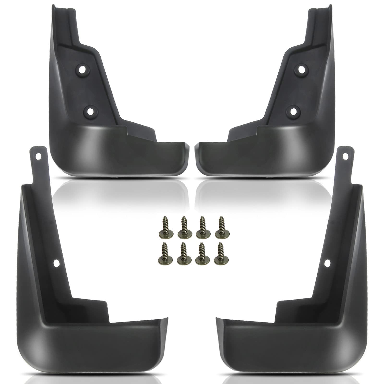 Yhtauto Set Of 4 Mud Flaps Splash Guards Accessories Replacement For Chevrolet Cruze 2016-2019, Sedan Only, Front And Rear Lh Rh, Black