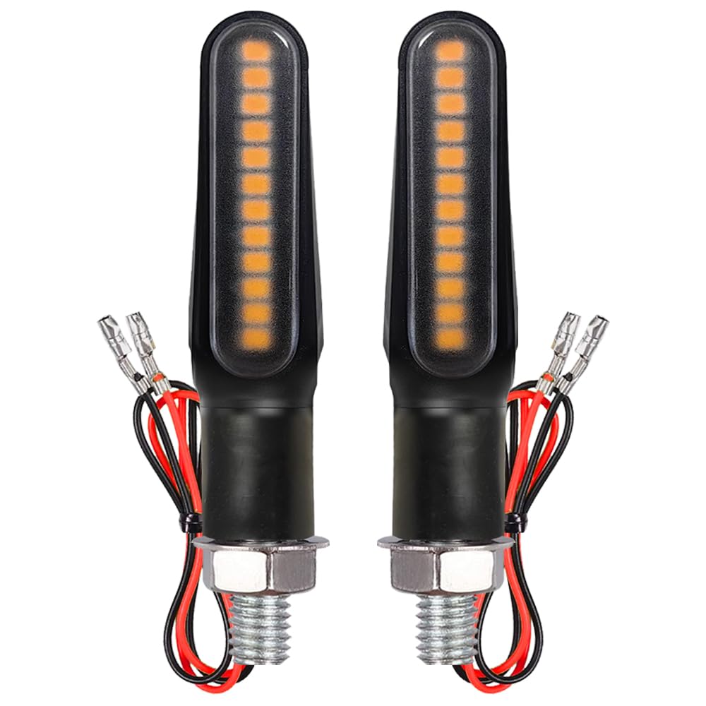 Blyilyb Motorcycle Blinkers Indicator Sequential Turn Signal Amber Led Lamp (Pack Of 2)