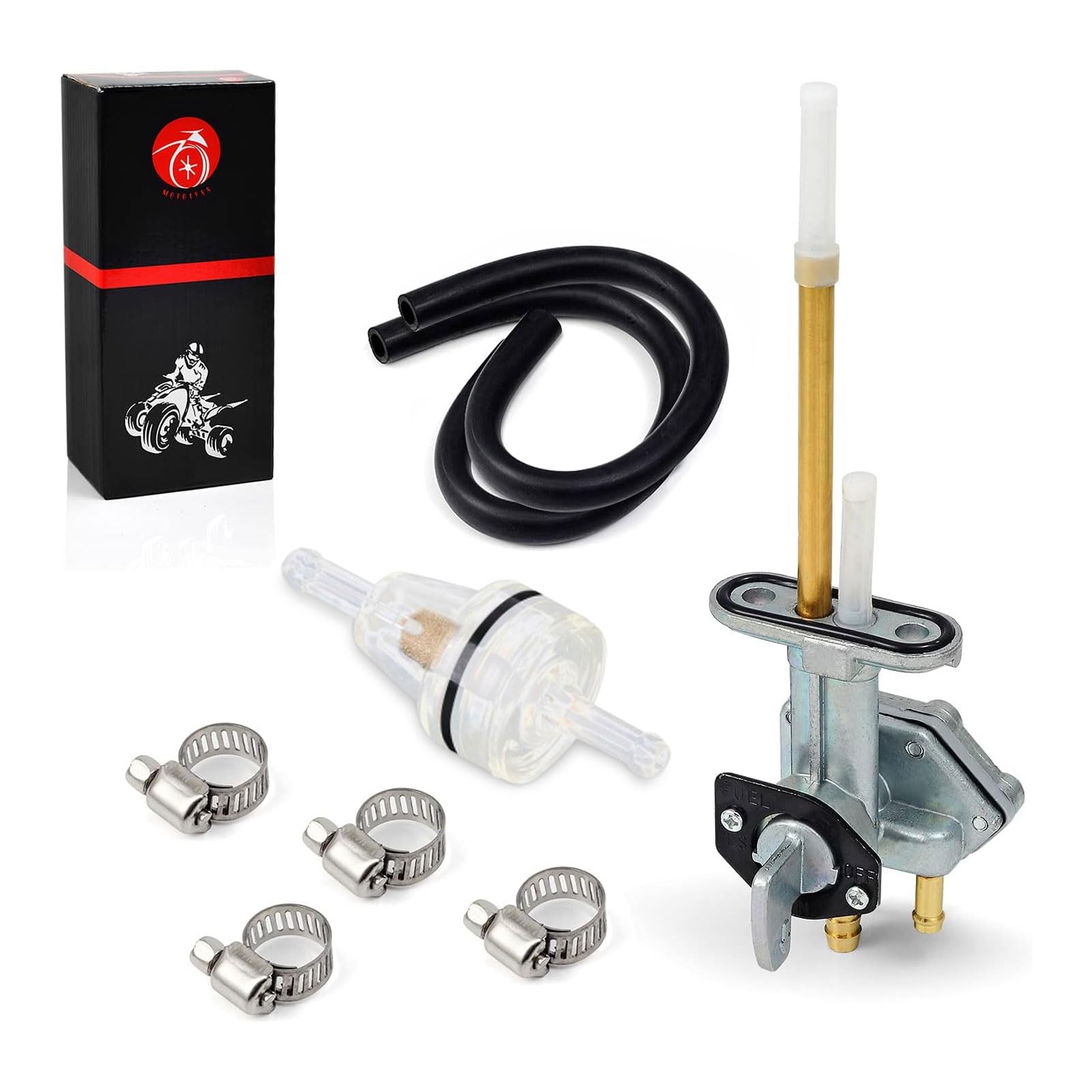 Moto1988 Fuel Valve Petcock Tank Switch Compatible With Kawasaki Ninja 250 250R Ex250F 1988-2007 Oem 51023-1393 51023-1139