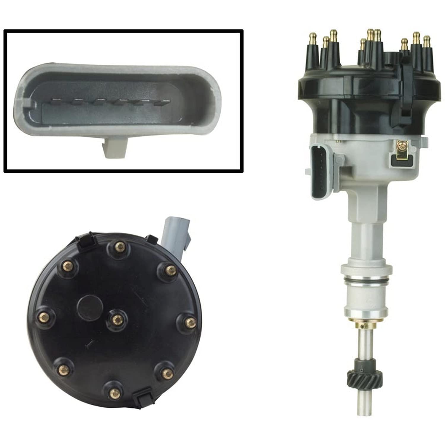 New Distributor Compatible With 1988 1989 1990 1991 Compatible With F-150 F250 F350 E150 E250 E350 Bronco 351 5.8, Replaces E7Te 12127-Da, E7Tz 12127-D