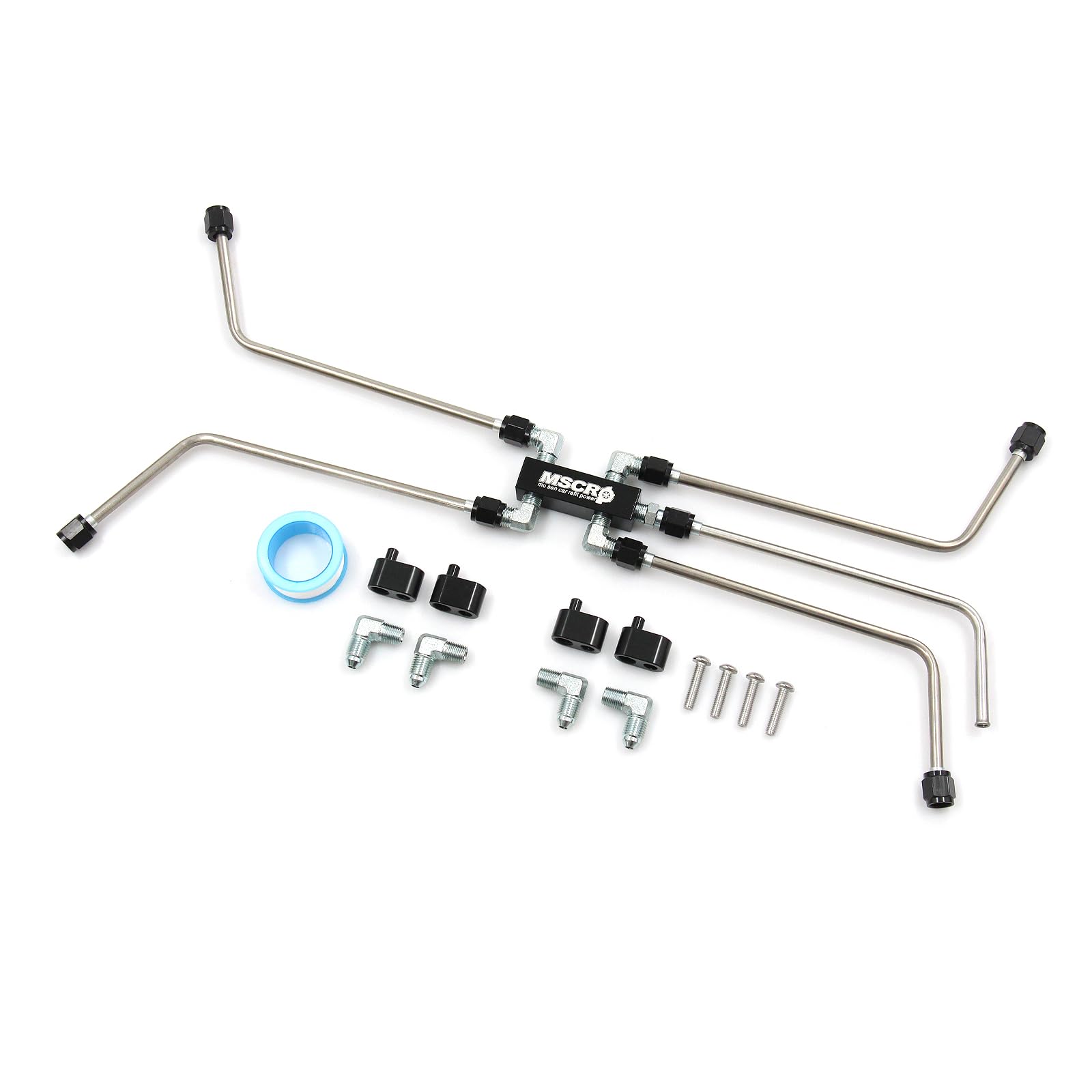 Mscrp An4 Fuel Brake Line,Ls Coolant Crossover Steam Vent Kit Ls Stainless Coolant Crossover Steam Vent Kit Compatible With For Ls1, Ls2, Ls3, Ls6, Ls7, Ls9, Lsx