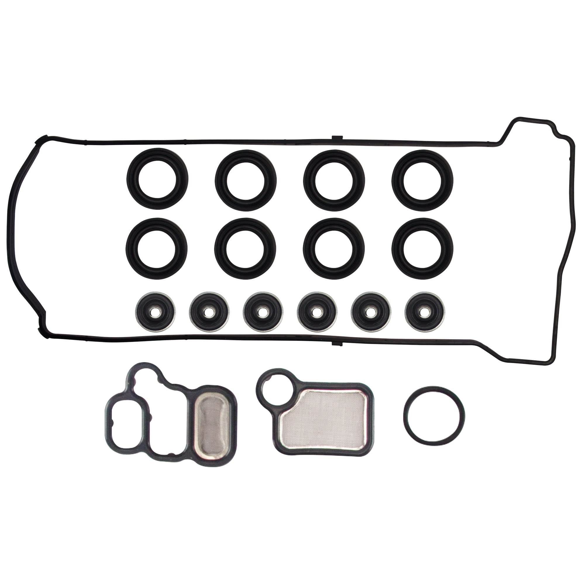 Wollvon Engine Cylinder Valve Cover Gasket Set Vs50614R Es73071 15815-Raa-A02 15845-Pna-003 Compatible With Honda Accord Cr-V Element 2.4L Civic 2.0L Acura Csx Rsx 2.0L Tsx 2.4L Rdx 2.3L