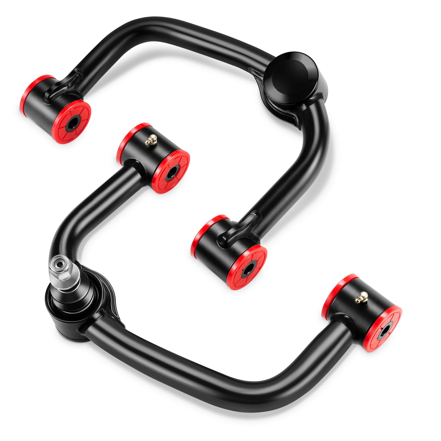 Dynofit 2-4' Upper Control Arms Compatible With 2004-2020 Ford F150, Front Extended Upper Control Arms For F150, Alignment Lift 2 To 4 Inch, Suspension Kit Tubular Control Arms, Set Of 2Pcs, Black