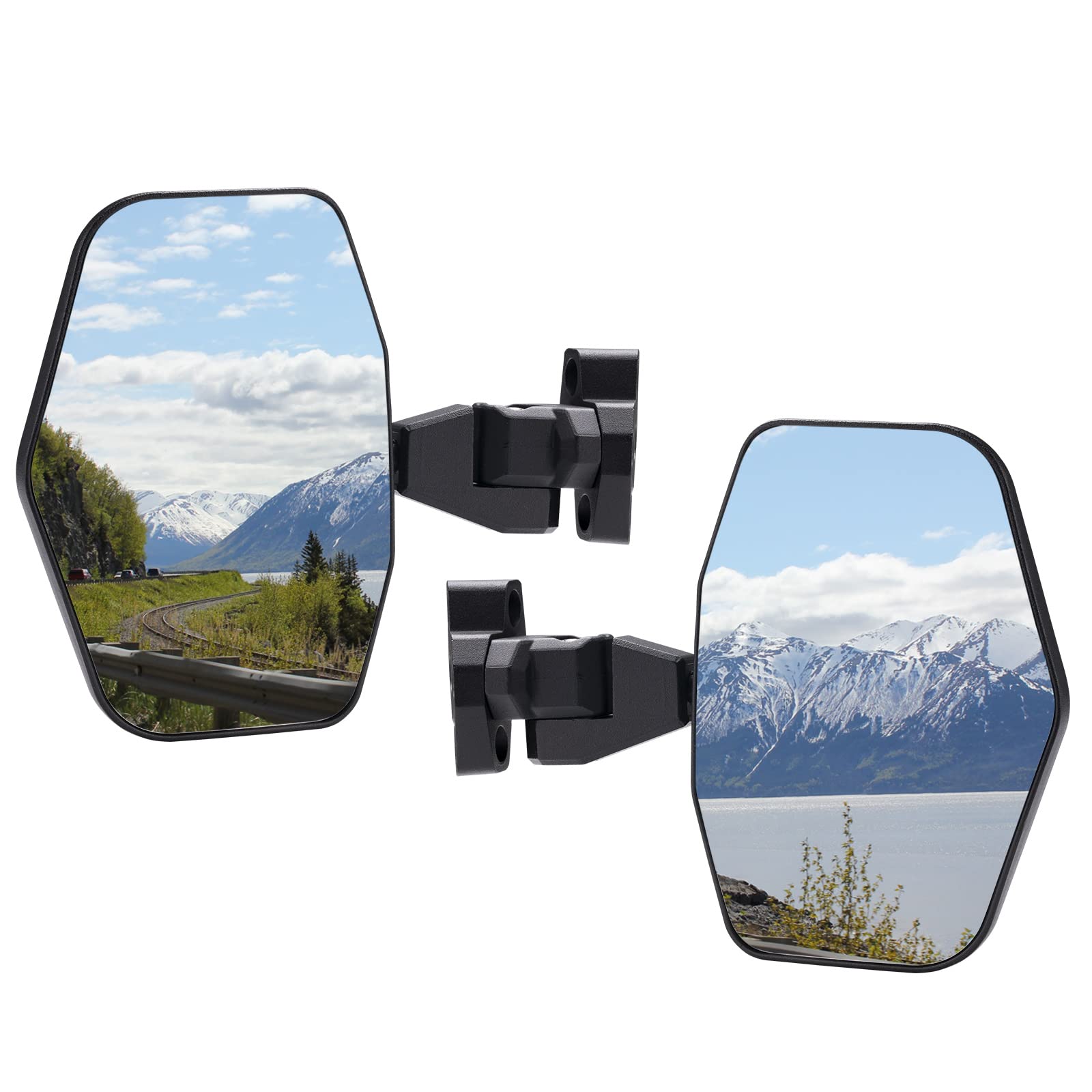 A & Utv Pro Defender Side View Mirrors Compatible With Can-Am Defender Defender Max 2016-2024 Hd5 Hd8 Hd9 Hd10 Limted,Adjustable Break Away Rear View Mirrors,Replace Oem #715002459, Not For Full Door