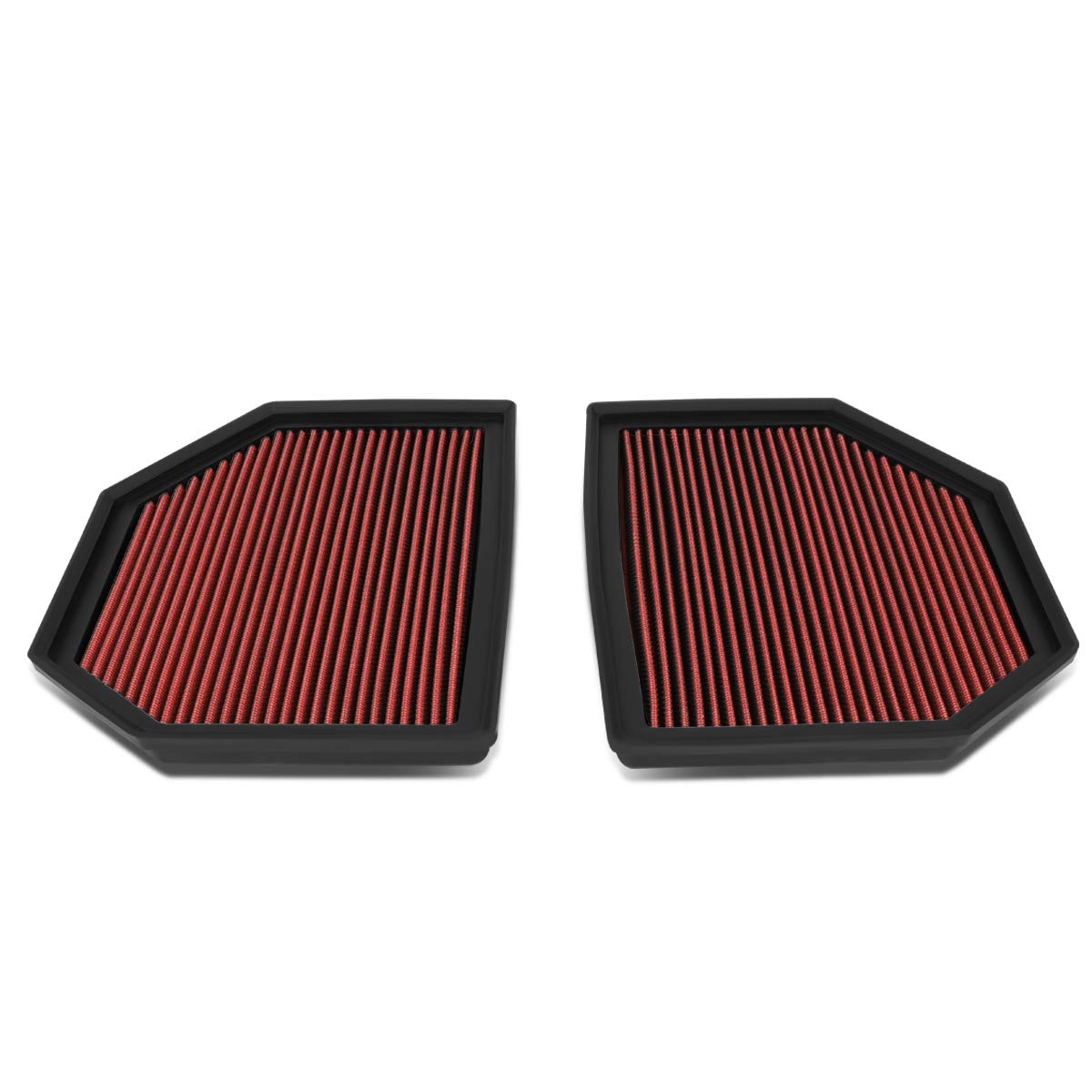 Dna Motoring Afpn-180-Rd Washable Drop In Panel Air Filter Enhance Engine Performance Power & Acceleration Improve [Compatible With 15-18 Bmw M3 / 15-19 M4 / 13-16 M5 / 12-18 M6 / 14-19 M6 Gran Coupe]