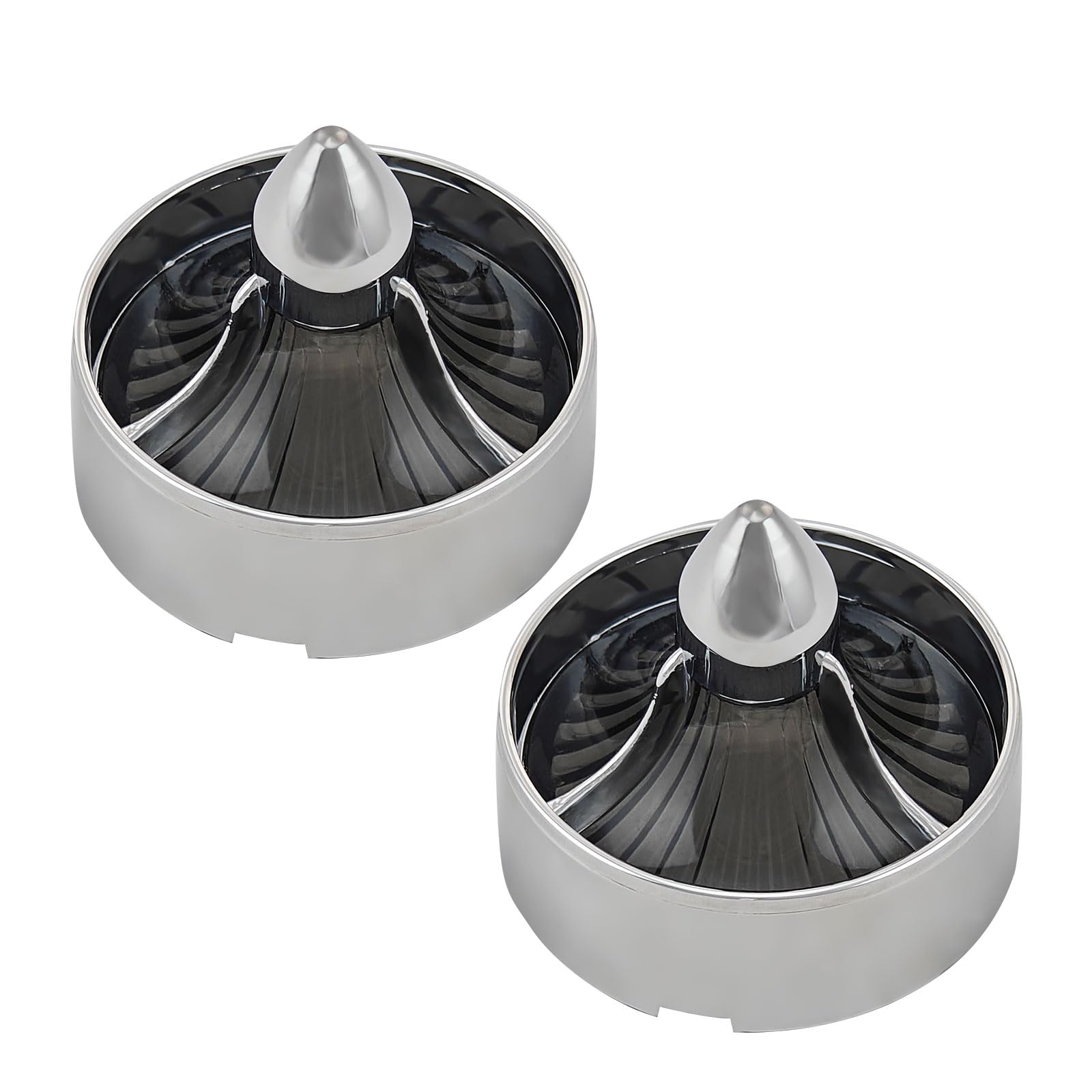 Bosycy Motorcycle Turn Signals' Lens Covers 2 Pack Turbo Smoked Lenses, Front Rear Tail Light Caps Universal Fit Harley Softail Street Road Glide Sporsters Accessories-Snap Replacement