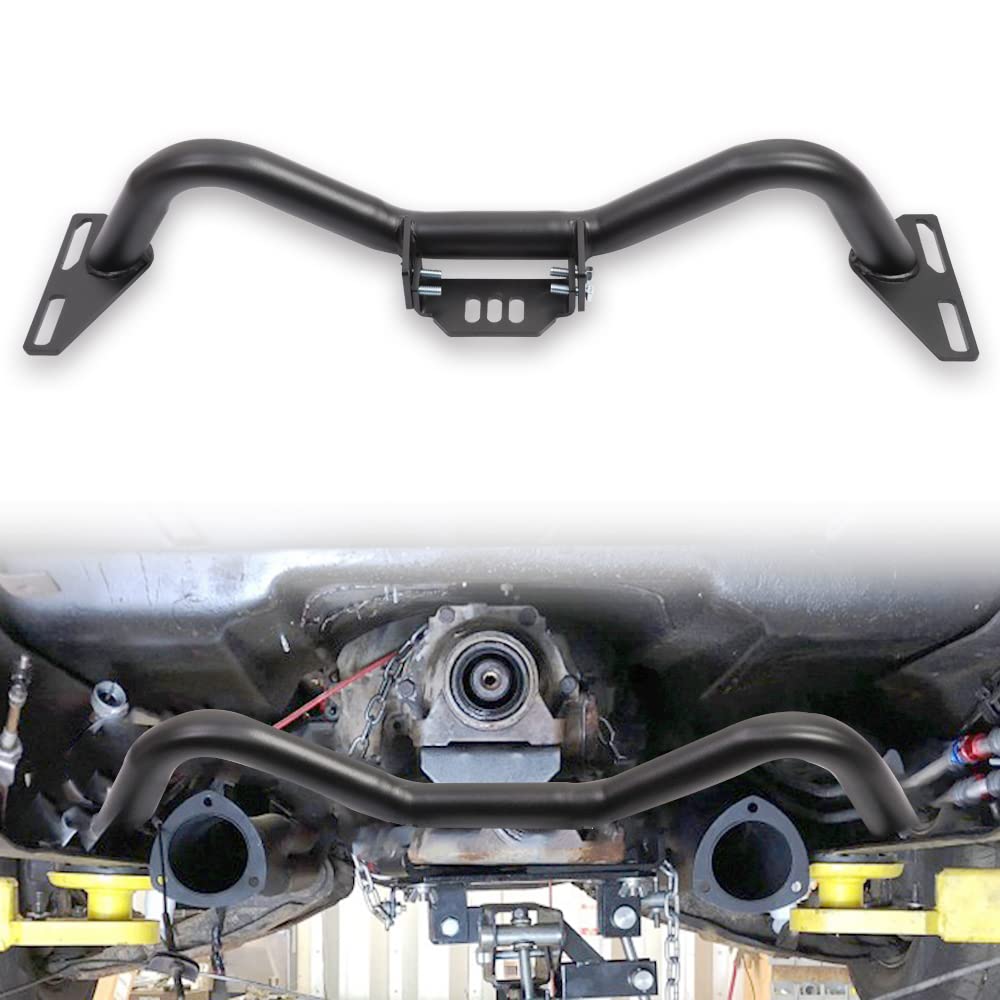 Elitewill Adjustable Transmission Crossmember With Black Powder Coating Fit For 1963-1987 C10 / C20 / Blazer / Suburban Adjustable Center Tab Compatible With All Gm Truck Automatic Transmissions