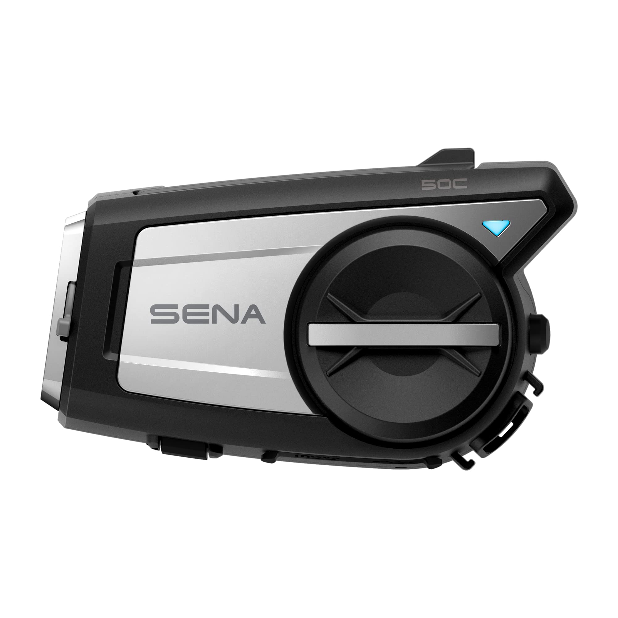 Sena 50C Motorcycle Communication & 4K Camera System With Sound By Harman Kardon Integrated Mesh Communication Headset With Premium Microphone & Speakers,Black