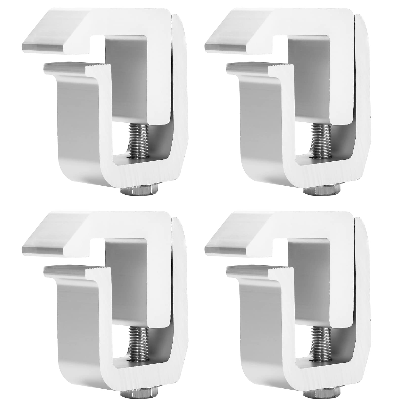 Aa-Racks P-Ac-08 Truck Cap/Camper Shell Mounting Clamp Fit Chevrolet Silverado S-10 Colorado/Gmc Sierra Sonoma Canyon, Dodge Ram, Ford, Set Of 4 - Silver