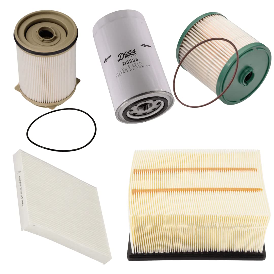 Doc'S Diesel Ram 6.7L Cummins Diesel Filter Kit 2019-2022 | Replaces 68346631Aa 68157291Aa 53034051Ab 05083285Aa 68406048Aa Oem Grade Fuel/Oil/Cabin Air/Air Filter And Fuel/Water Separator