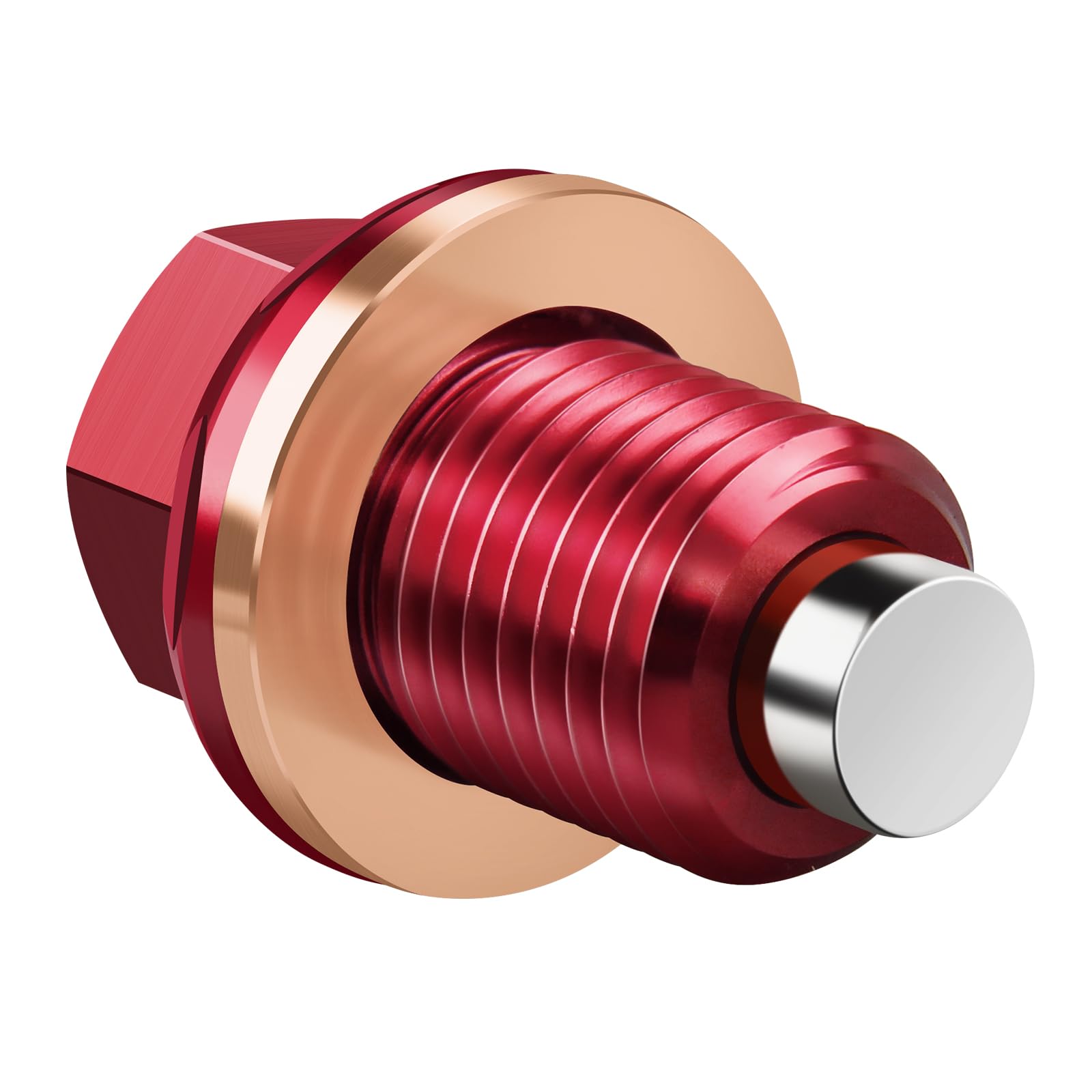 M14 X1.5 Magnetic Oil Drain Plug 7075 Aluminum Cnc Craft With Crush Washer Gaskets Replacement For Ford Gm Hyundai Kia And More Select Models