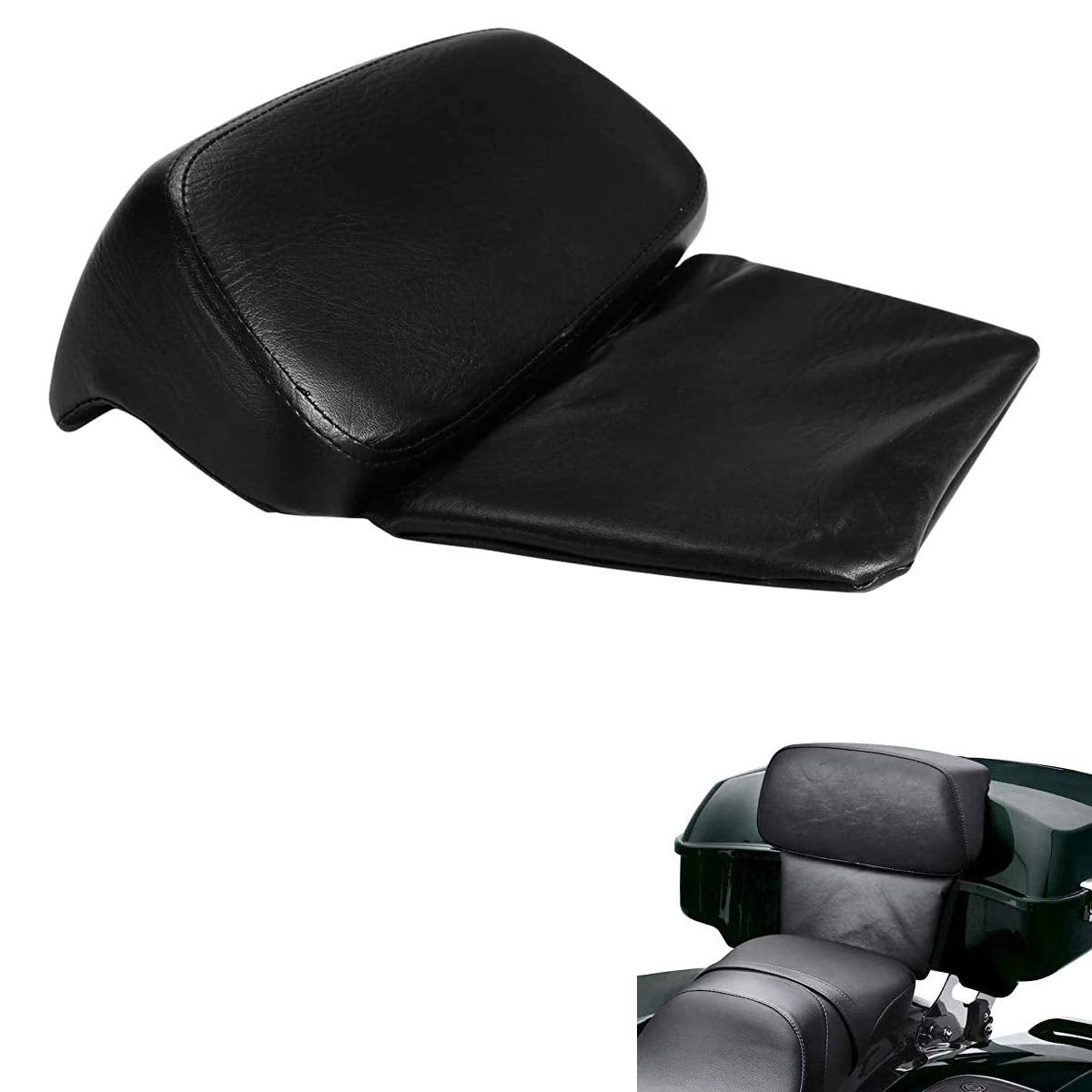 Wowtk Tour Pack Backrest Pad, Trunk Backrest Pads For Harley 2014-2024 Touring Road Glide Fltrx Electra Glide Flht Road King Flhr Street Glide Flhx And Tri Glide Models