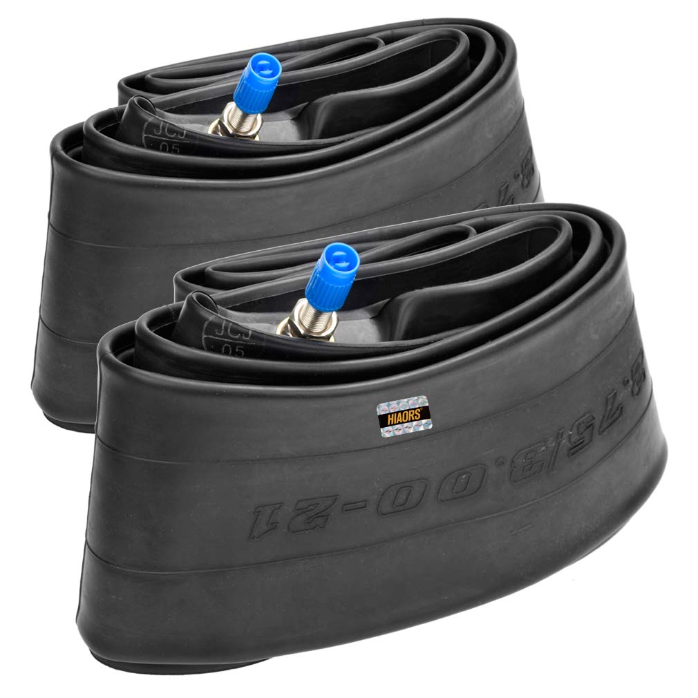 Hiaors 2.75/3.00-21 80/100-21 Off Road Motorcycle Replacement Inner Tubes With Staight Valve Stem For 90/80-21, 90/90-21, 100/80-21 Chinese Dirt Bikes, Pit Bikes, Trail Bikes Pack Of 2