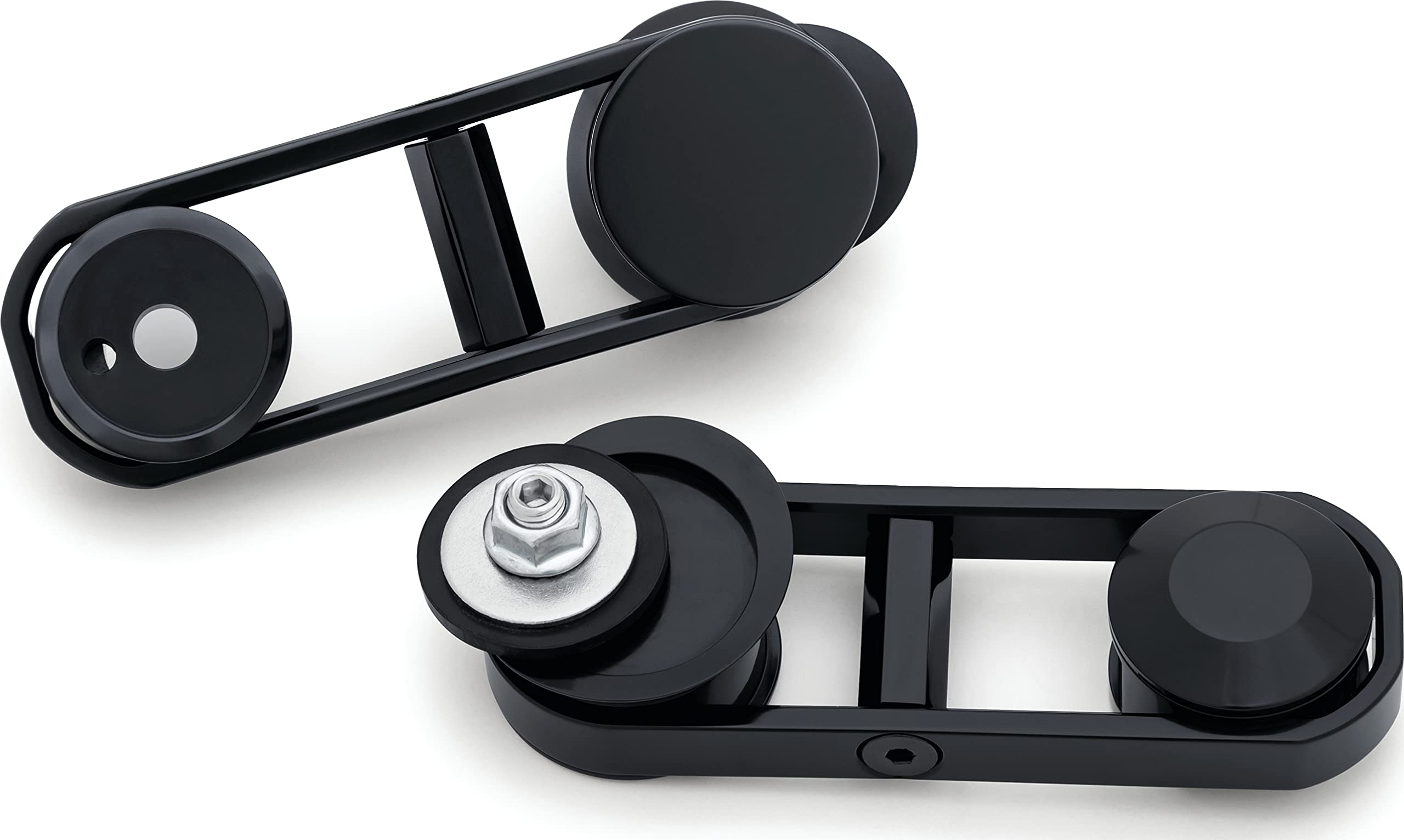 Kuryakyn 6576 Motorcycle Accessory: Adjustable Mirror Relocators For 2006-13 Harley-Davidson Street Glide, Black, 1 Pair