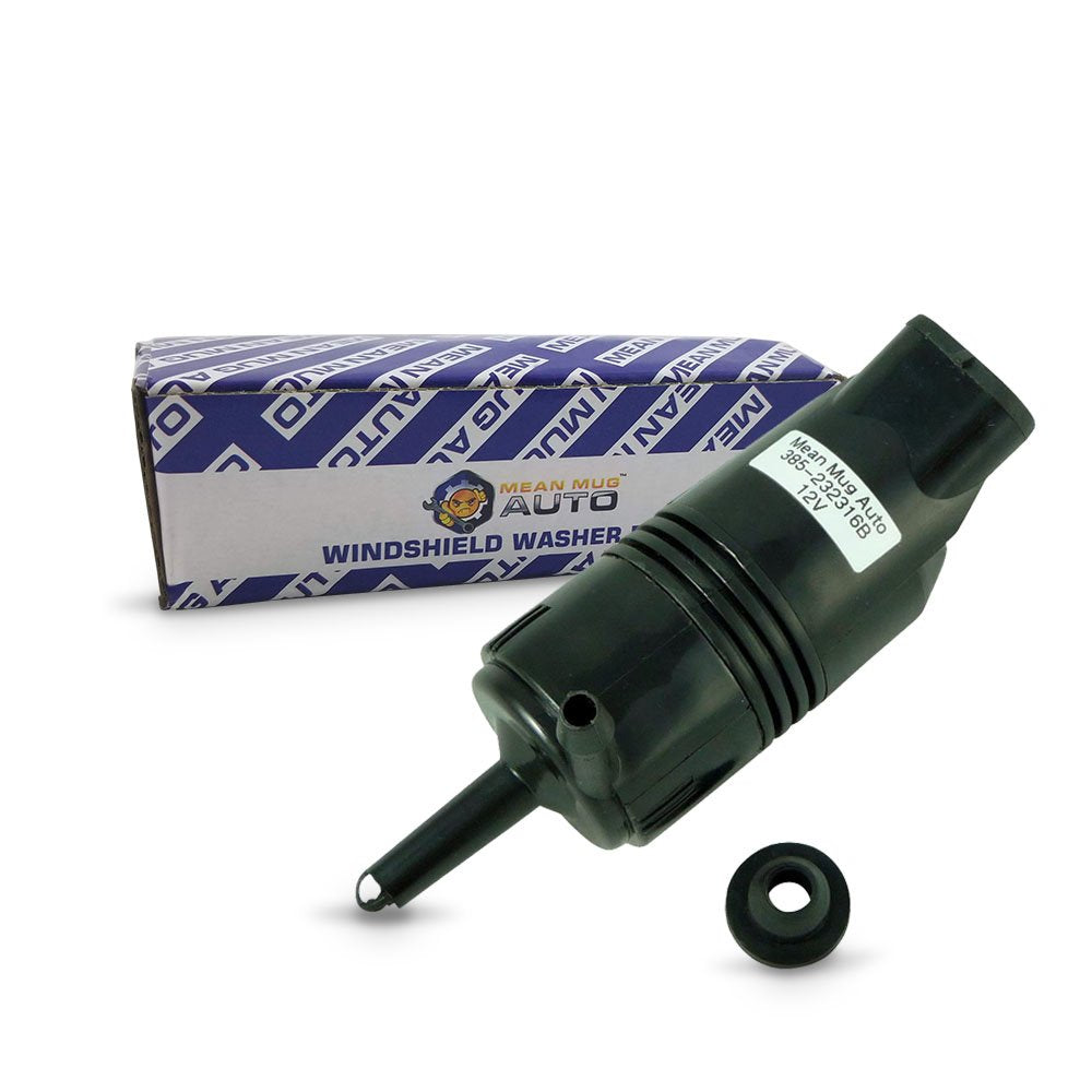 Mean Mug Auto 385-232316B Windshield Washer Pump (Rear) W/Grommet - Compatible With Chevrolet (Chevy), Buick, Gmc, Cadillac, Pontiac - Replaces Oem #: 89001126, 22127573, 22087136, 22054177