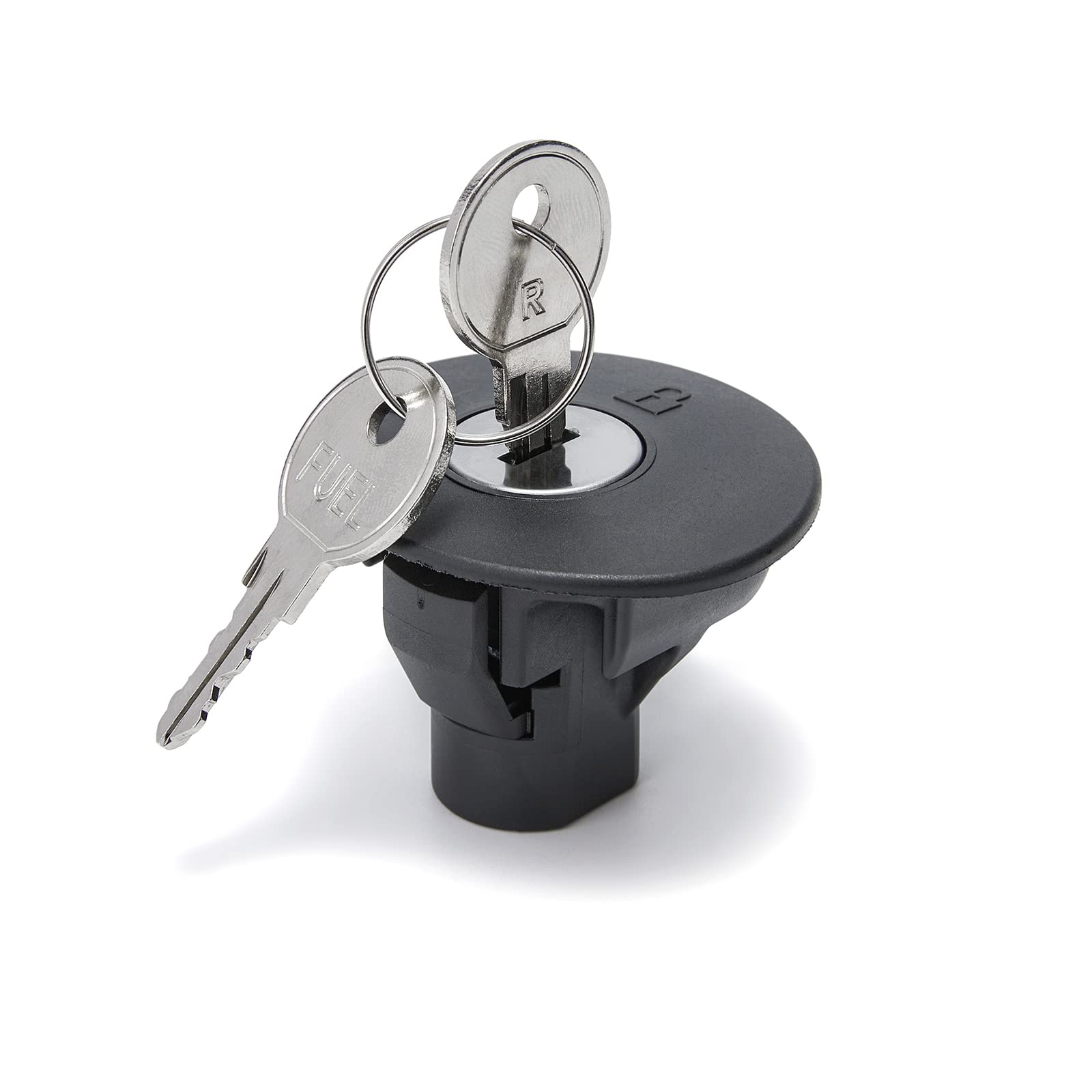 CLARTISAN Easy Fuel Locking Gas Cap - Black Small for Ford, Lincoln, Mercury Models - Edge, Escape, Expedition, F150, Mustang, more