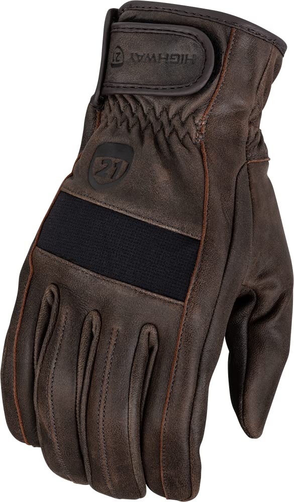 Highway 21 Jab Full Leather Gloves (Brown, 5X-Large)