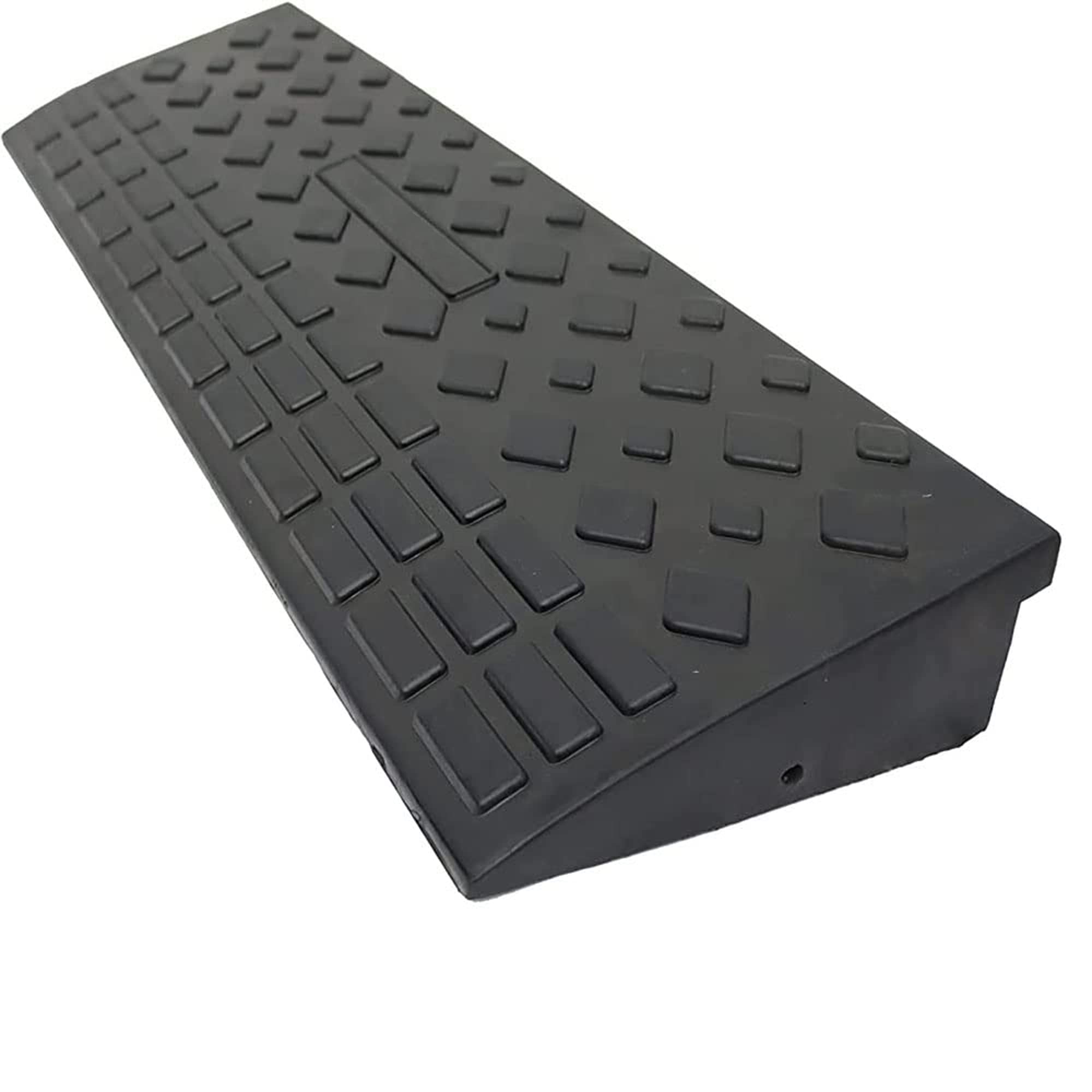 Techtongda Rubber Curb Ramp, Heavy Duty 22000Lbs (10 Ton) Weight Capacity Loading Rubber - 35.5’’L×10’’W×3.7’’H