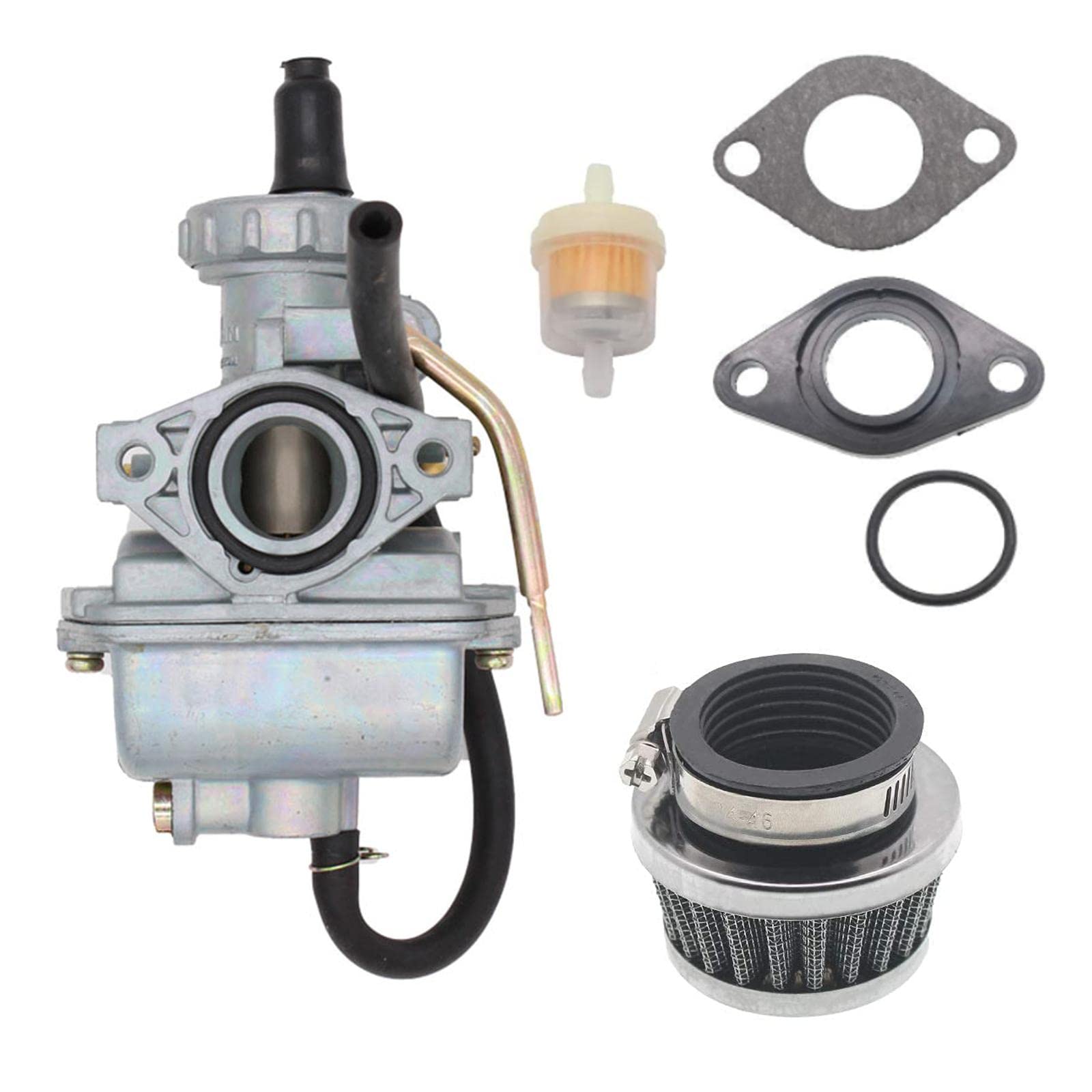 Pz20 Carburetor For 50Cc 70Cc 90Cc 110Cc 125Ccr Kazuma Baja Taotao 110B Nst Sunl Chinese Quad 4 Stroke Atv 4 Wheeler Go Kart Dirt Bike Honda Crf50F Xl75 Crf80F Xr50R Pz20