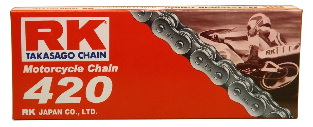 Rk Racing Chain M420-110 (420 Series) 110-Links Standard Non O-Ring Chain With Connecting Link