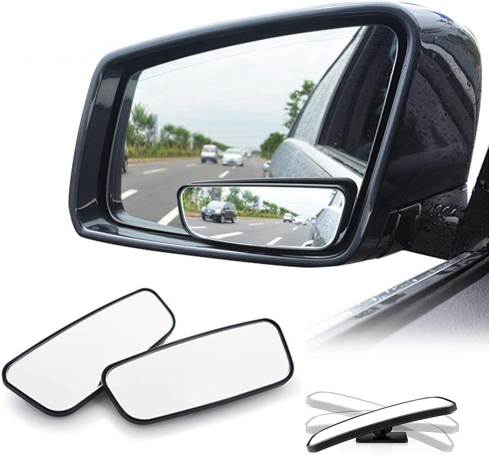 Wildauto Blind Spot Mirror, Rectangle Adjustable Car Auxiliary Universal Wide Angle Mirror For Universal Cars (Adhesive, 2Pcs)