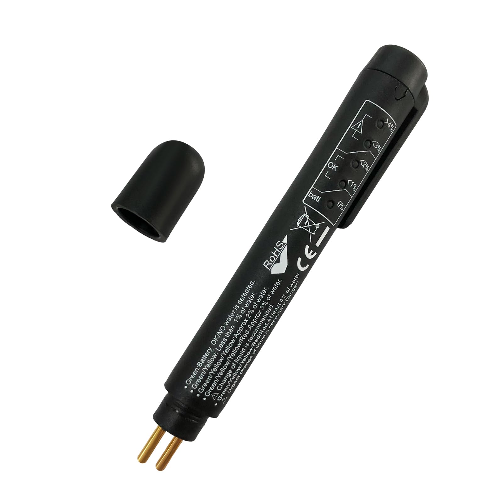 Ohleats Brake Fluid Liquid Tester Pen With 5 Led Indicators, Dot 3 Dot 4 Dot 5.1 Brake Fluid Liquid Tester Pen, Auto Brake Diagnostic Testing Tool Analyzer, Universal Car Accessories