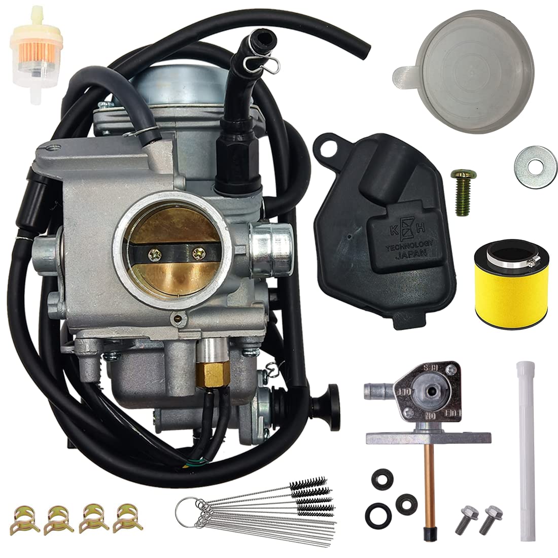 Cylinman Carburetor Fit For Honda Rancher 350 Trx350Tm Trx350Fm Rancher Es Trx350Te Trx350Fe 2X4 4X4 2000-2006 With Air Filter 16100-Hn5-M41 16100-Hn5-305