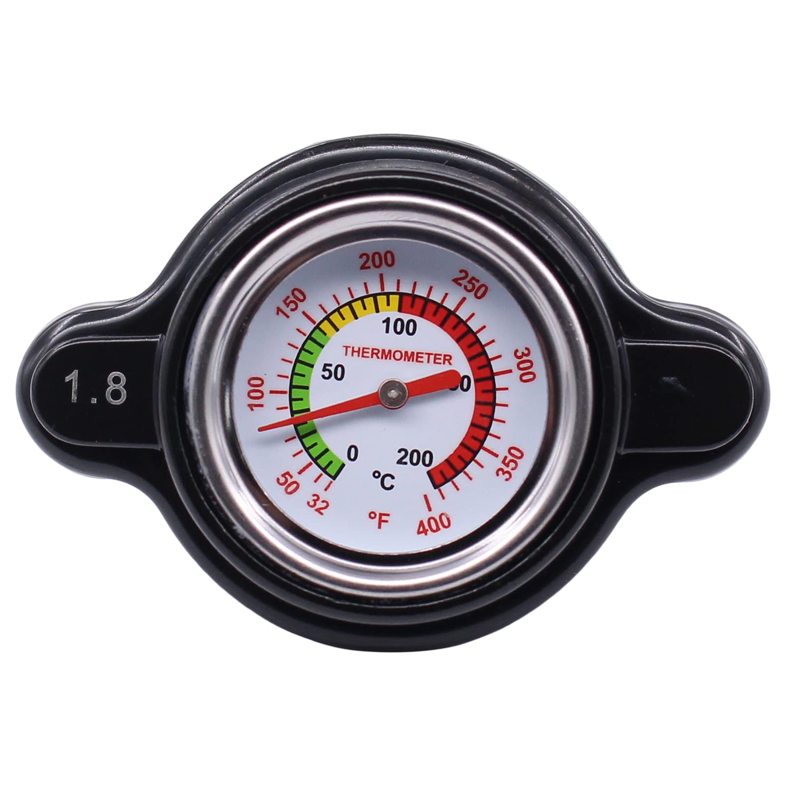 Motoku High Pressure Radiator Cap With Temp Gauge 1.8 Bar For Kawasaki Kdx 200 Klr 250 650 Klx 300 400 450 Kx100 Kx250 Kx450F Kx65 Kx80 Brute Force Mojave Mule 2510 3000 3010 4000 4010 Teryx 750 800