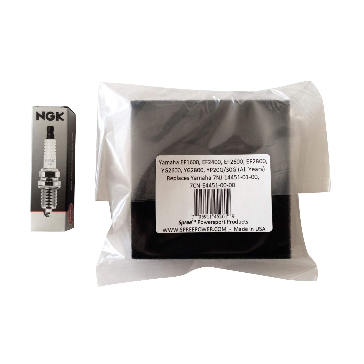 Spree Compatible Replacement For Yamaha Generator Ef1600 Ef2400 Ef2600 Ef2800 Air Filter With Spark Plug