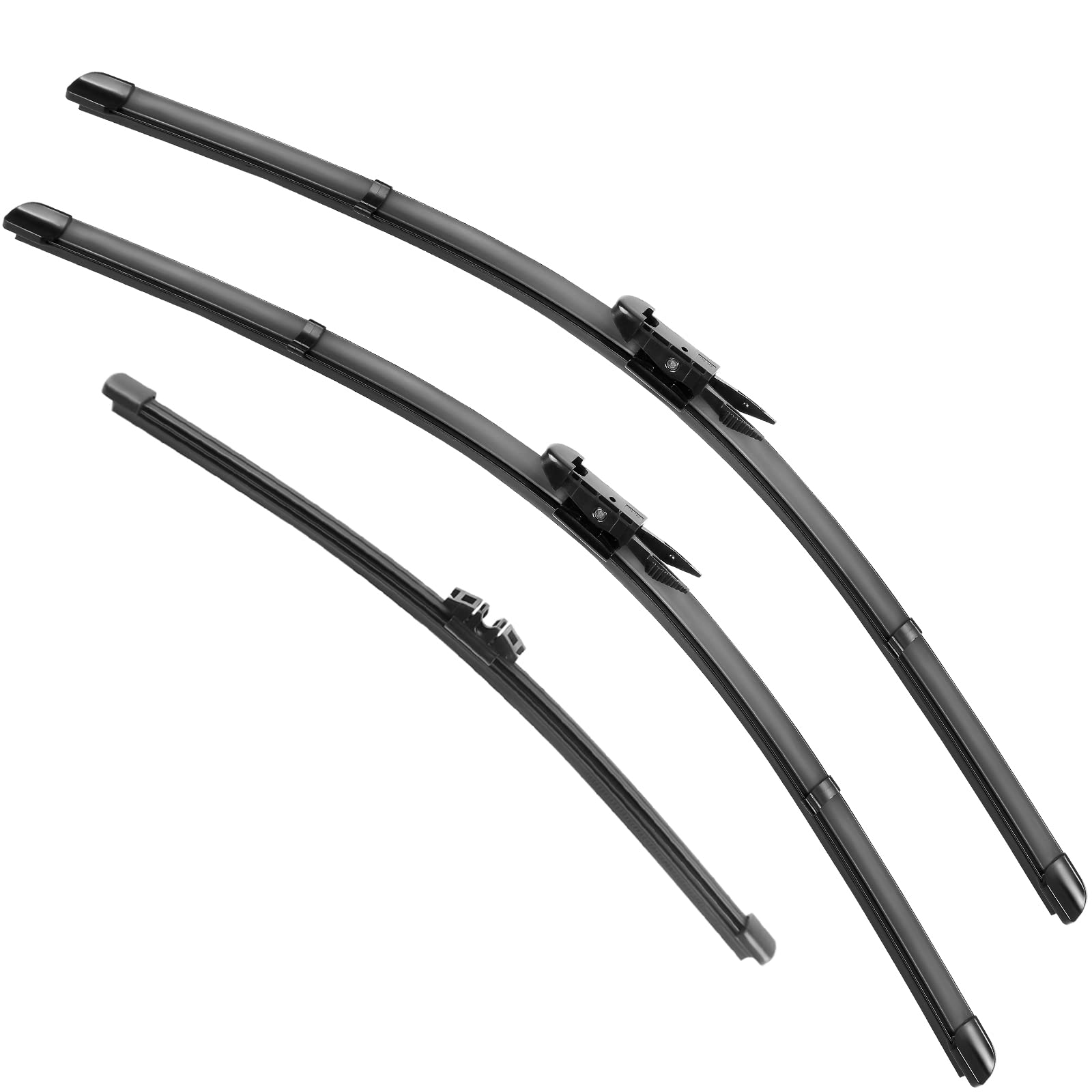 Raintok Windshield Wiper Blade Set Replacement For 2011-2022 Ford Explorer And Rear Windshield Wiper Blade-26'/22'/11' (Set Of 3) Pinch Tab
